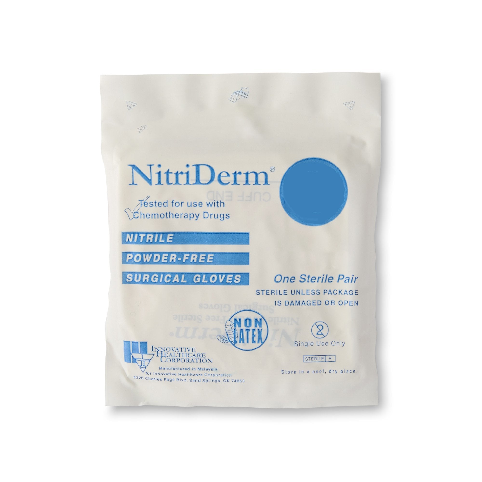 NitriDerm® Nitrile Surgical Glove, Size 6.5, White (50 Units)