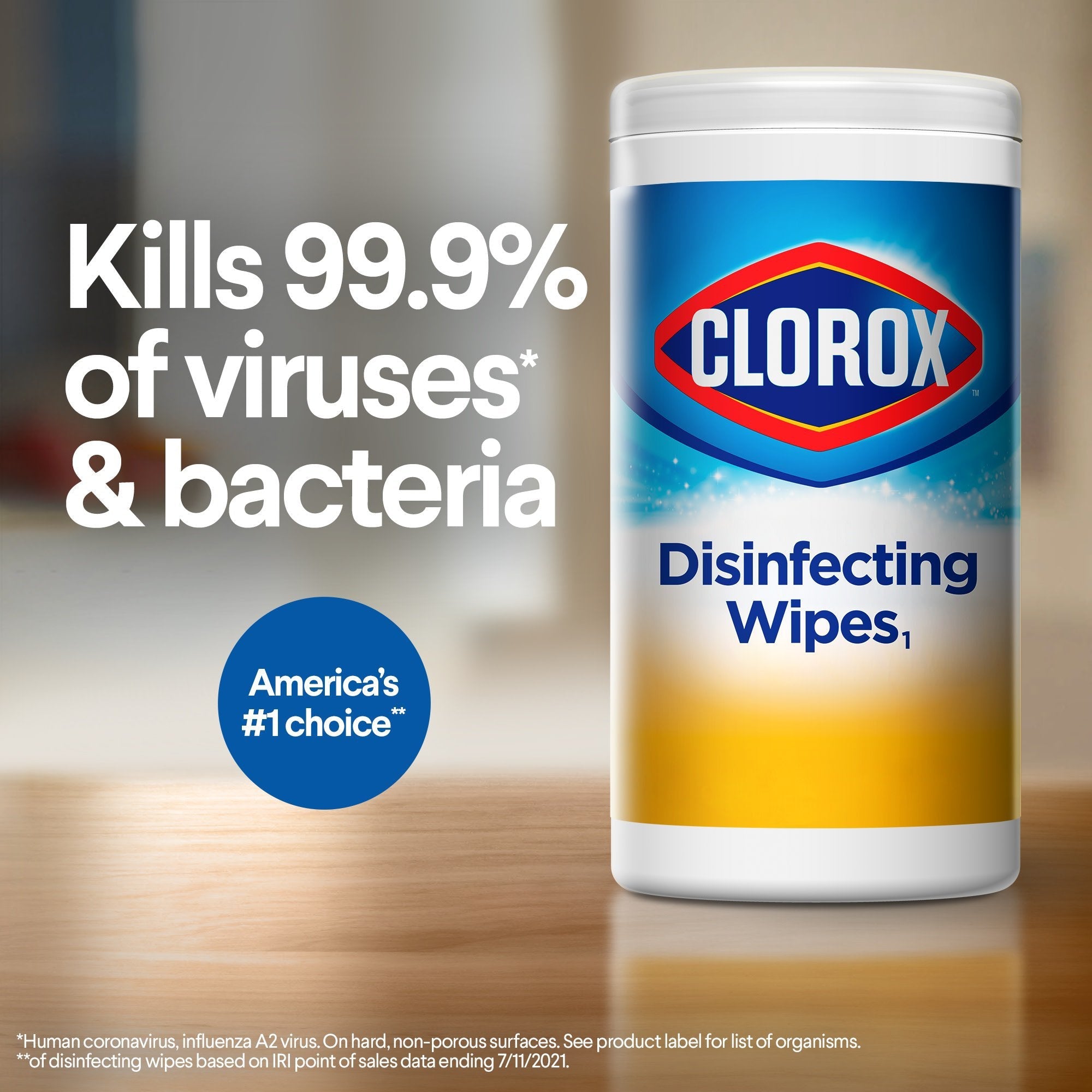 Clorox® Surface Disinfectant Wipes, Small Canister (1 Unit)