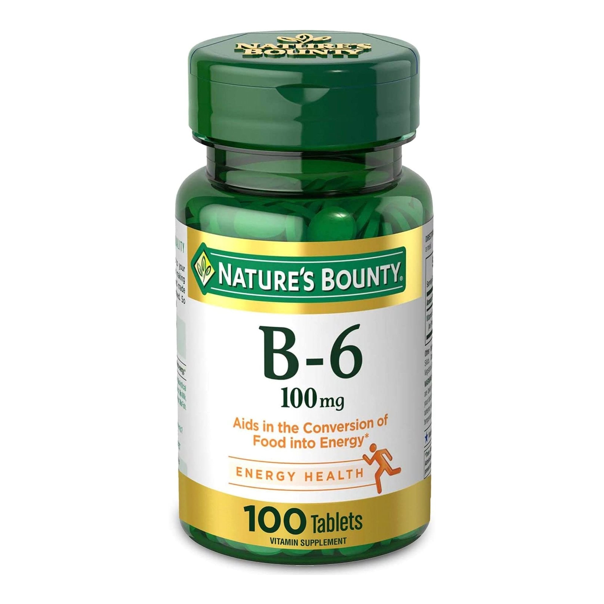 Vitamin Supplement Nature's Bounty® Vitamin B6 100 mg Strength Tablet 100 per Bottle (1 Unit)