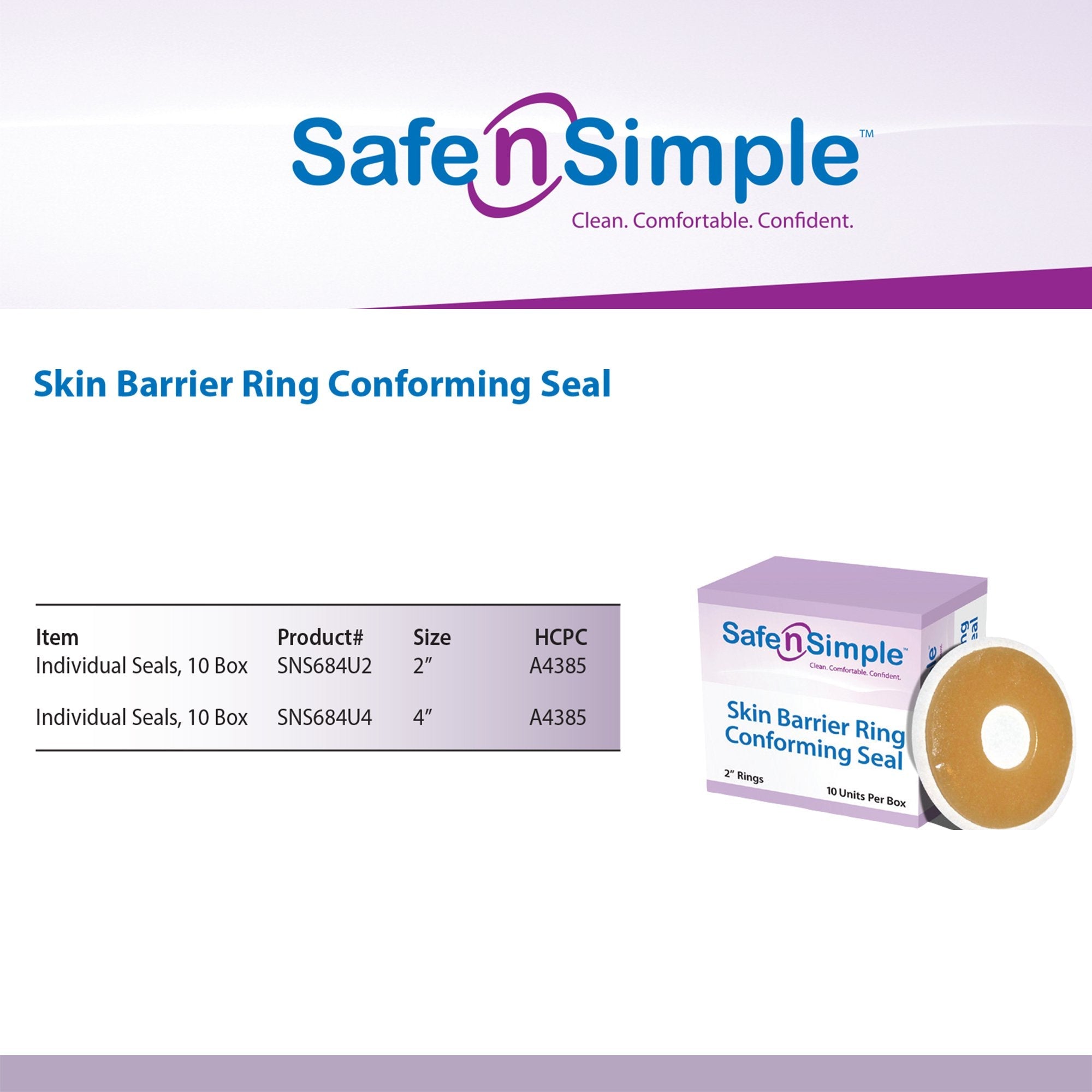 Safe-n'Simple Adhesive Barrier Ring (160 Units)