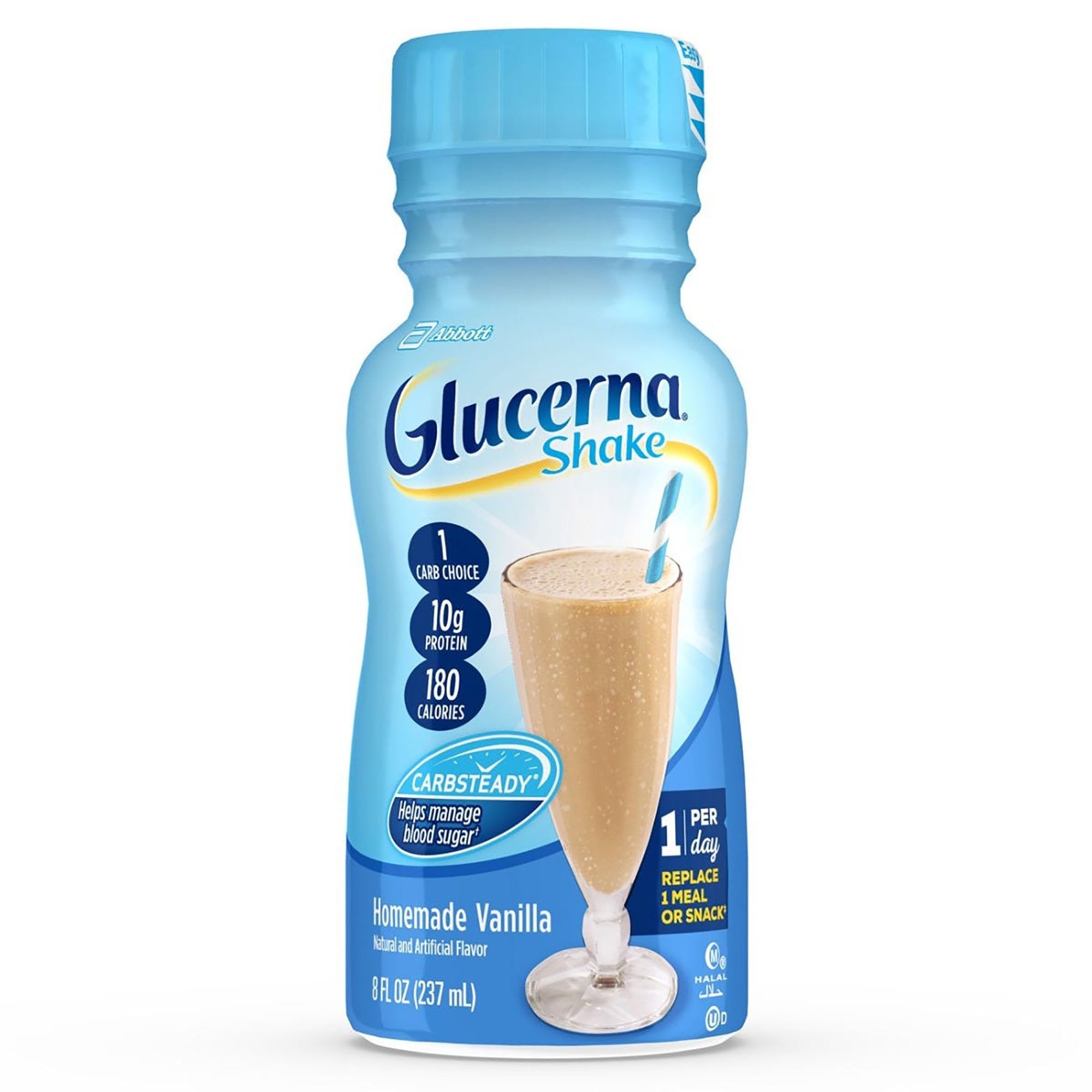 Glucerna Original Shake, Vanilla, 8oz - Diabetic Support Supplement