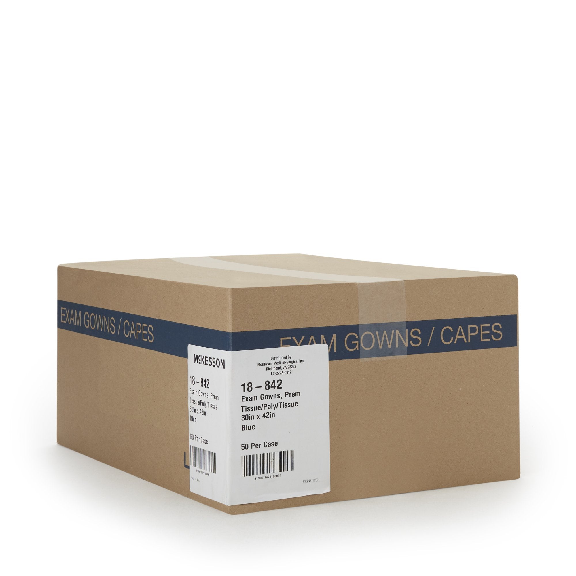 Medi-Pak™ Performance Blue Exam Gown, Large (50 Units)