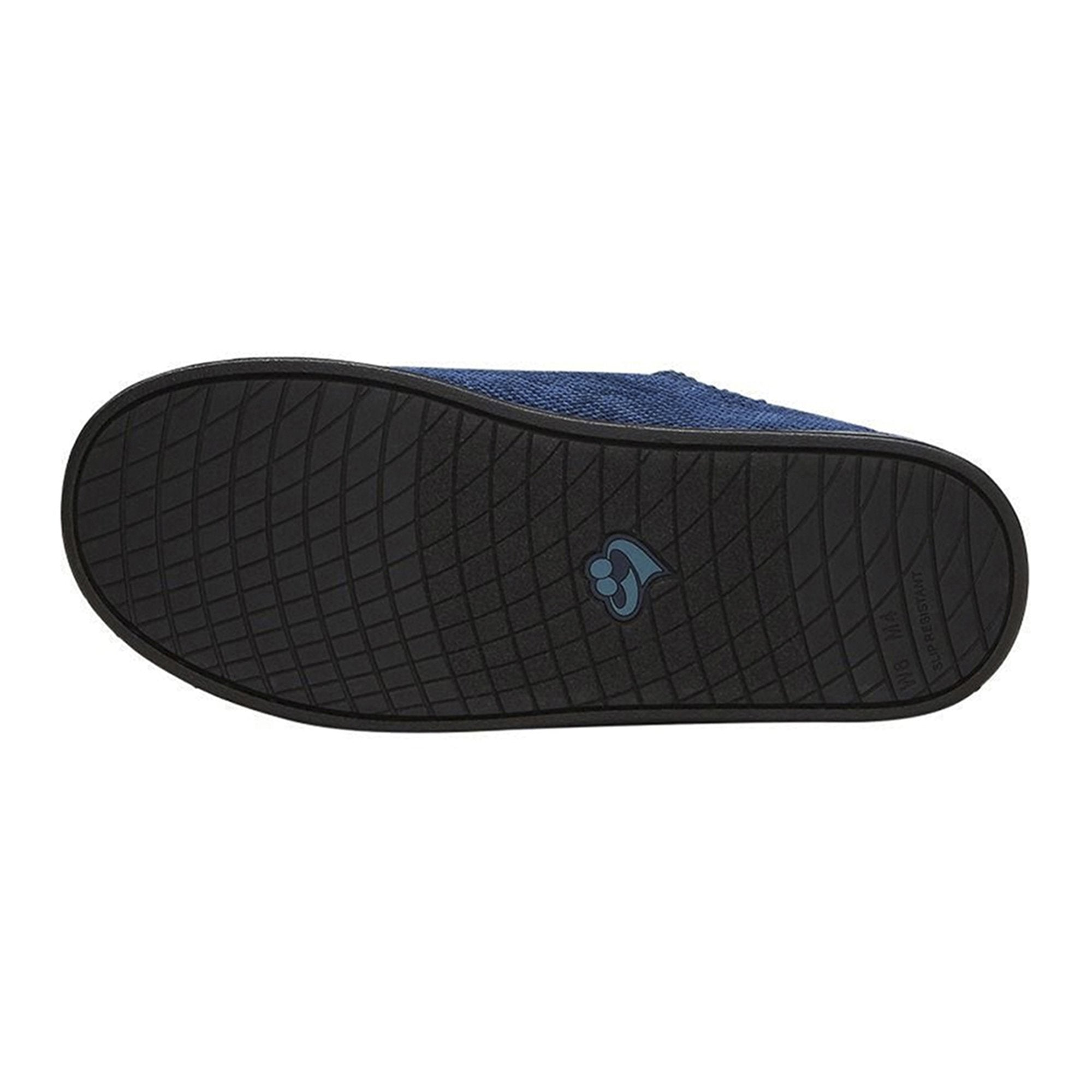 Silverts® Women's Double Extra Wide Easy Closure Slippers, Navy Blue, Size 12 (1 Unit)