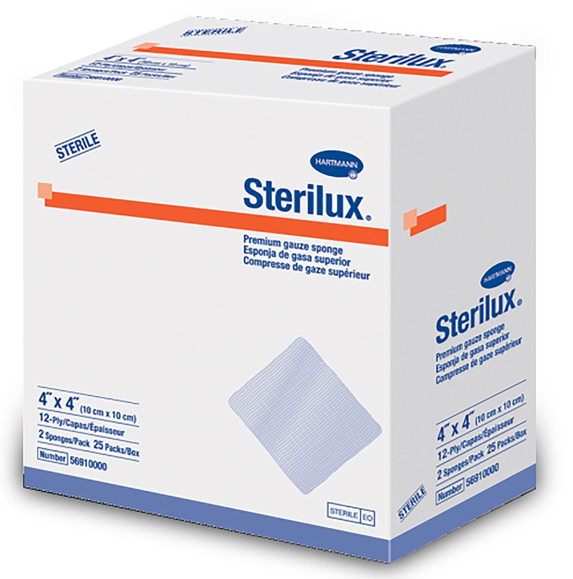 Sterilux® Sterile Gauze Sponge, 4 x 4 Inch (25 Units)