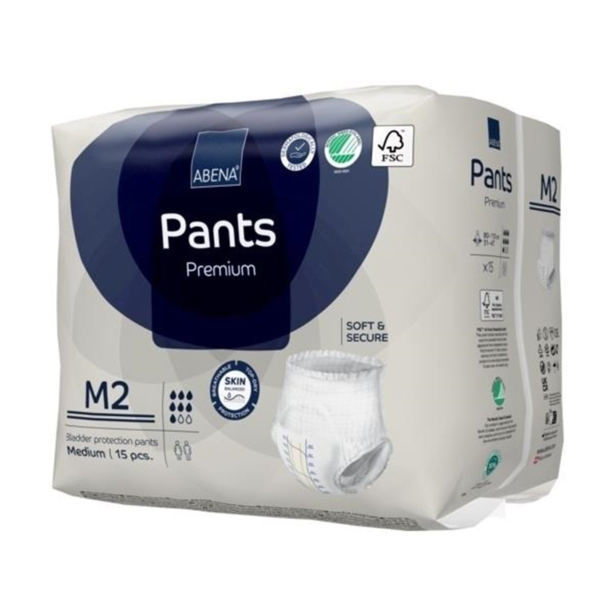 Abena® Premium Pants M2 Incontinence Brief, Medium (15 Units)