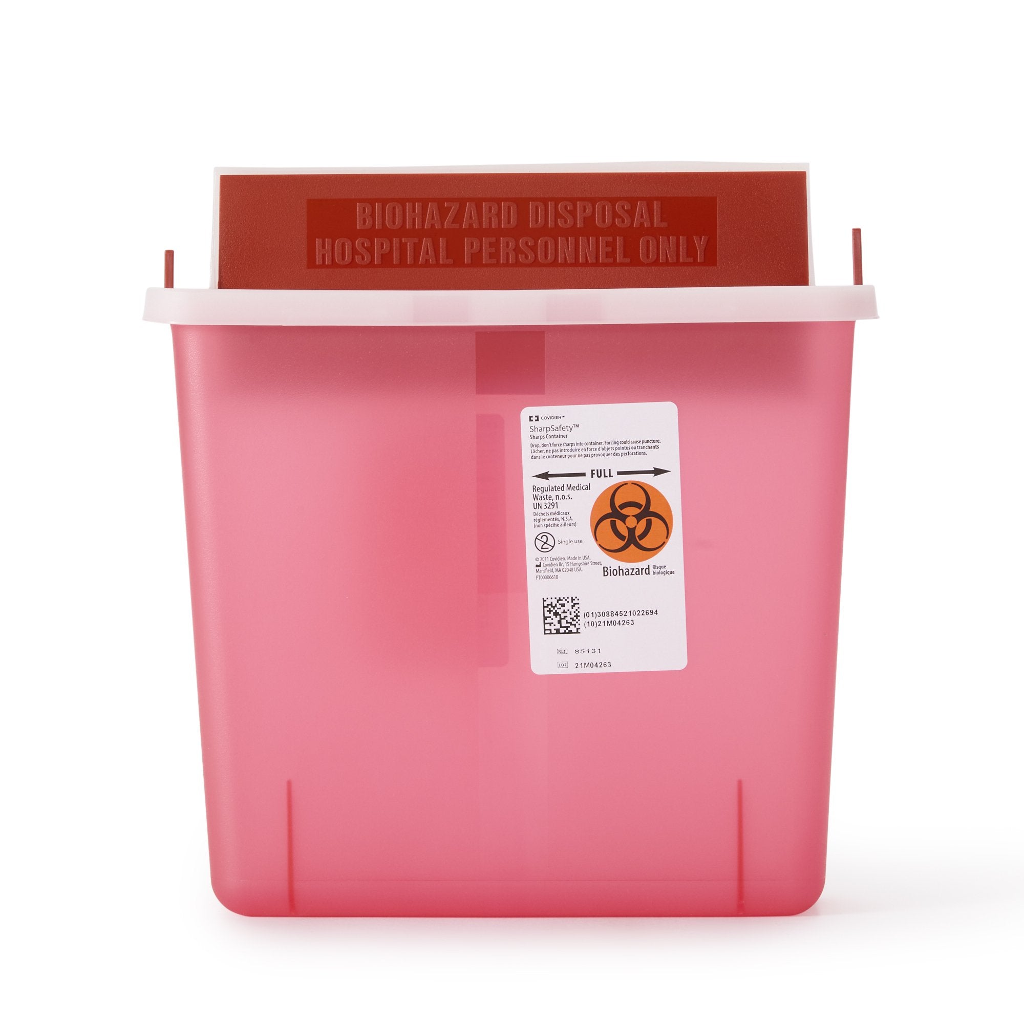 In-Room™ Multi-purpose Sharps Container, 1-1/4 Gallon, 11 x 10¾ x 4¾ Inch (20 Units)