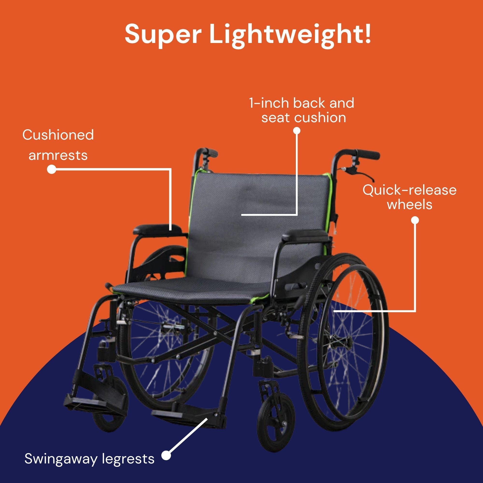 Feather Lightweight Wheelchair (1 Unit)