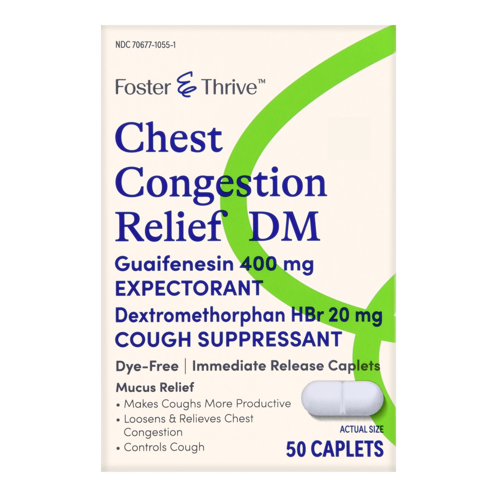 Thrive & Foster™ Chest Congestion Relief DM Guaifenesin Dextromethorphan Caplets