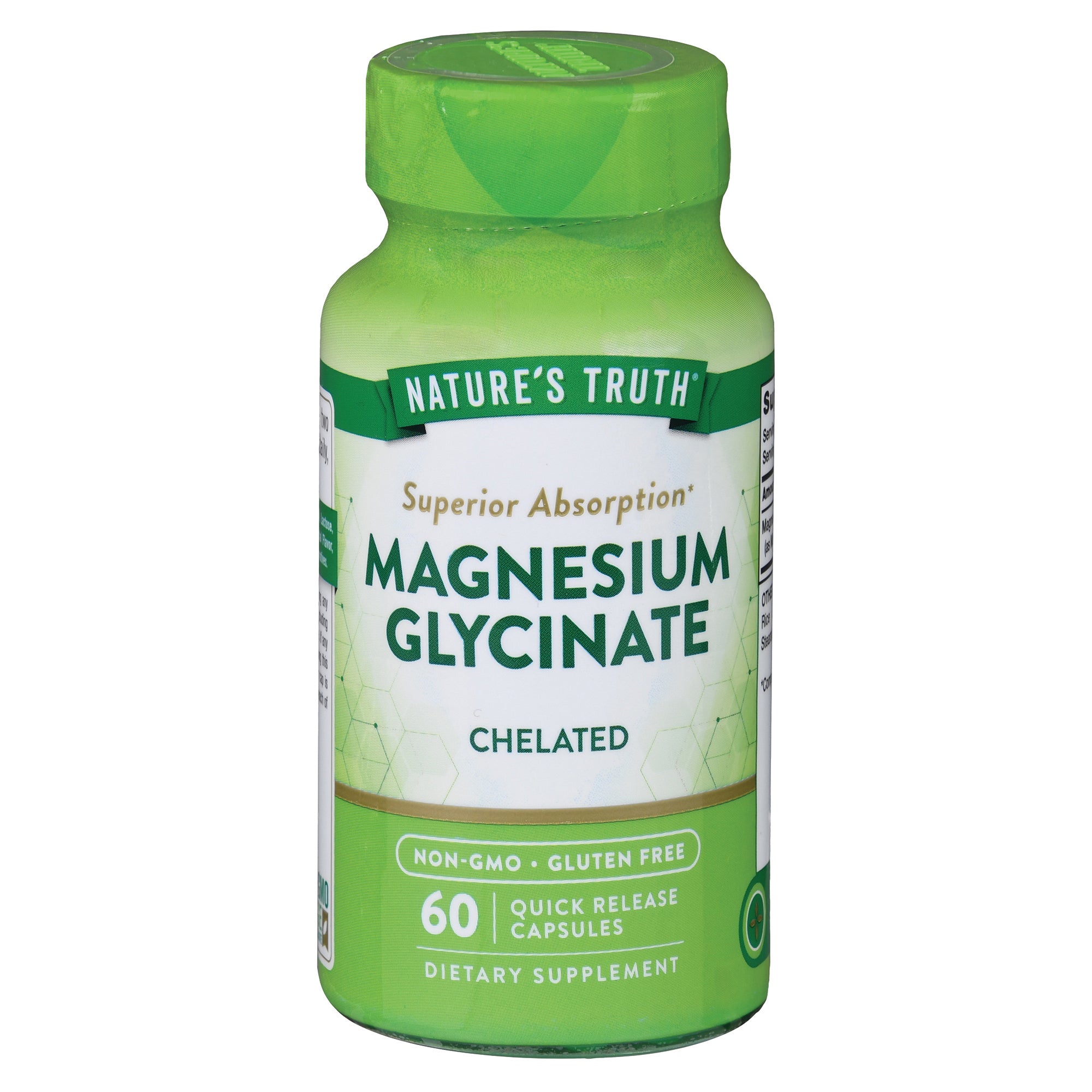 Dietary Supplement Nature's Truth Magnesium Glycinate 200 mg Strength Capsule 60 per Bottle