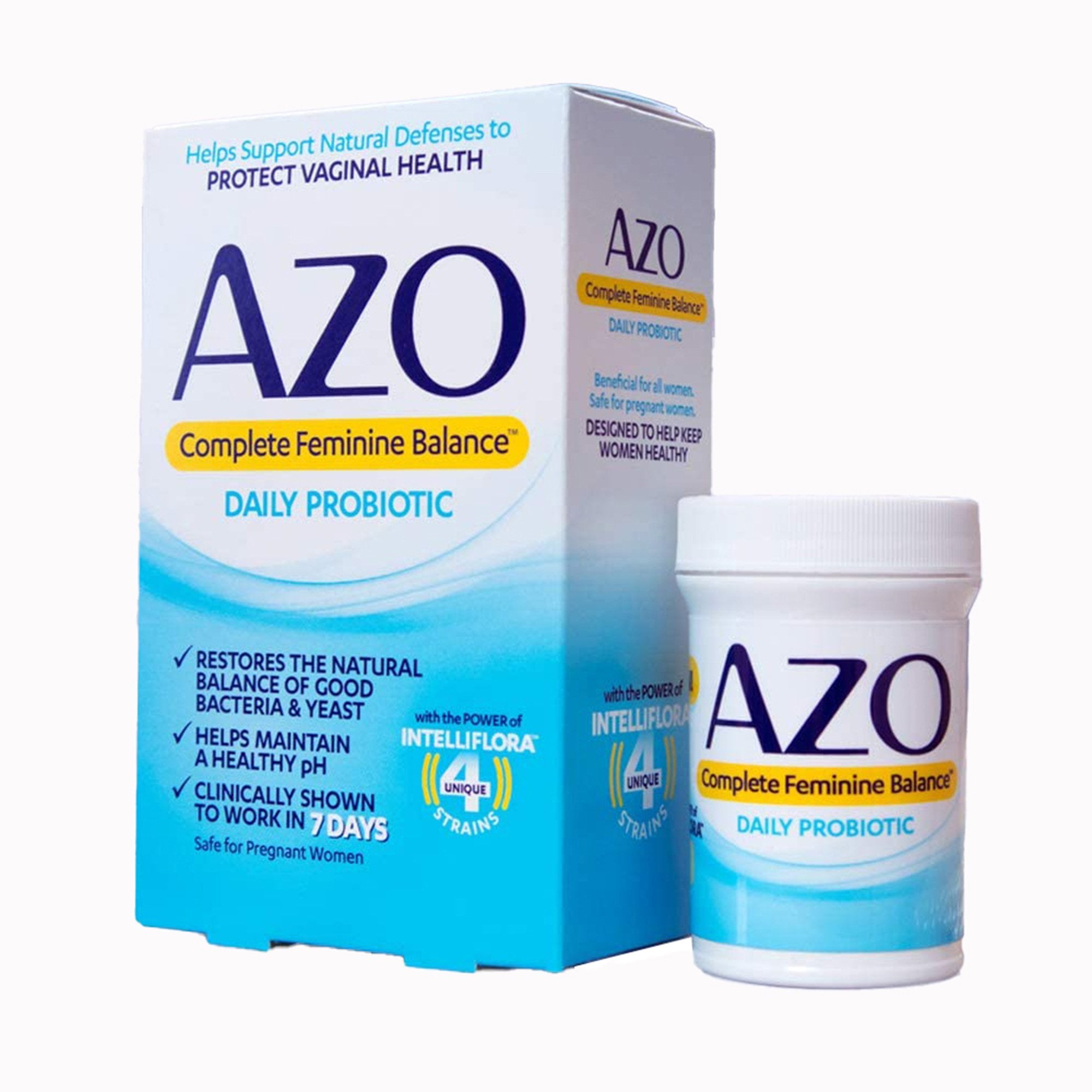 Dietary Supplement AZO® Complete Feminine Balance Intelliflora™ Blend 5 Billion CFU Capsule 30 per Bottle