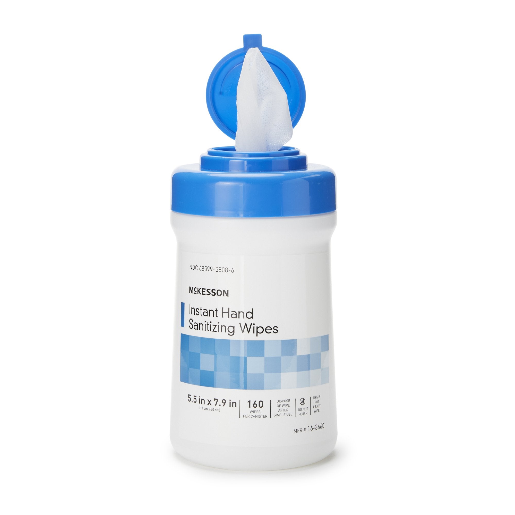 Hand Sanitizing Wipe McKesson 160 Count Ethyl Alcohol Wipe Canister - image 2