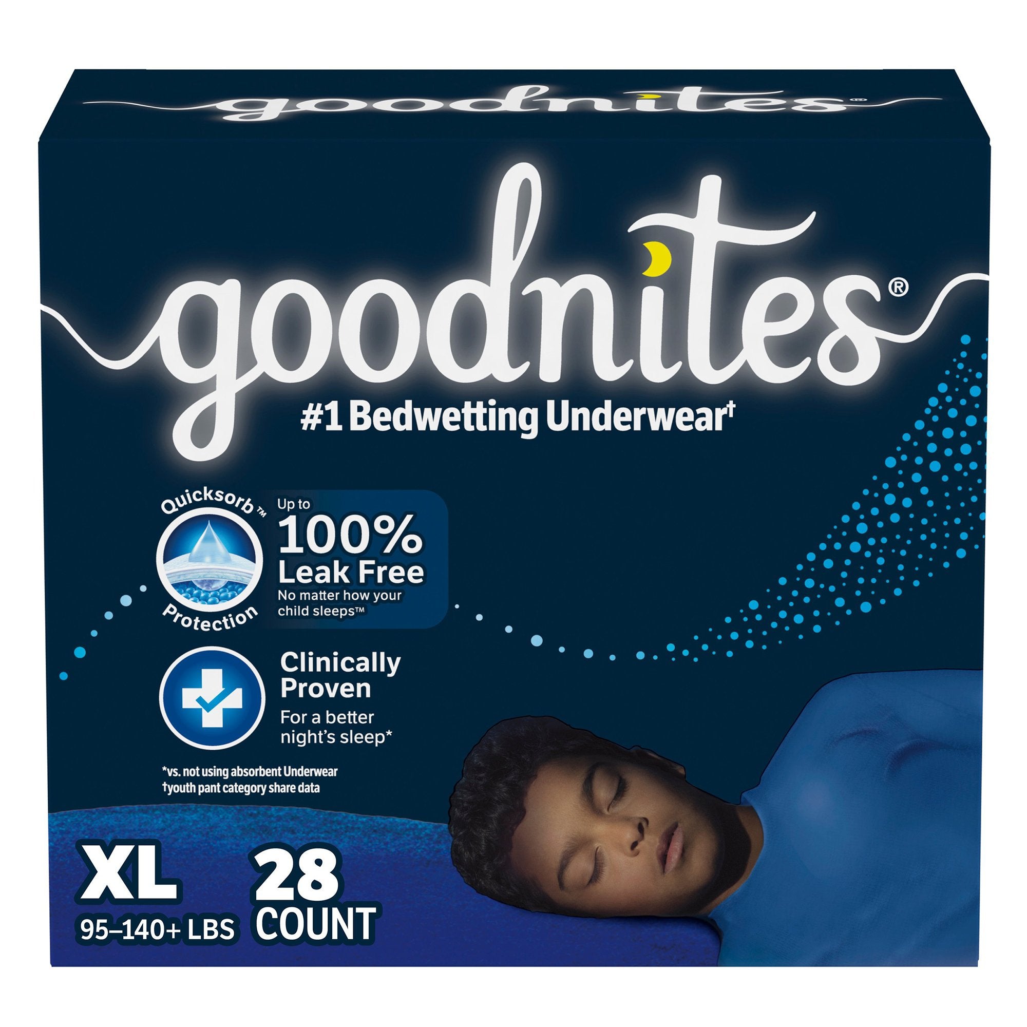 Male Youth Absorbent Underwear GoodNites® Pull On with Tear Away Seams X-Large Disposable Heavy Absorbency