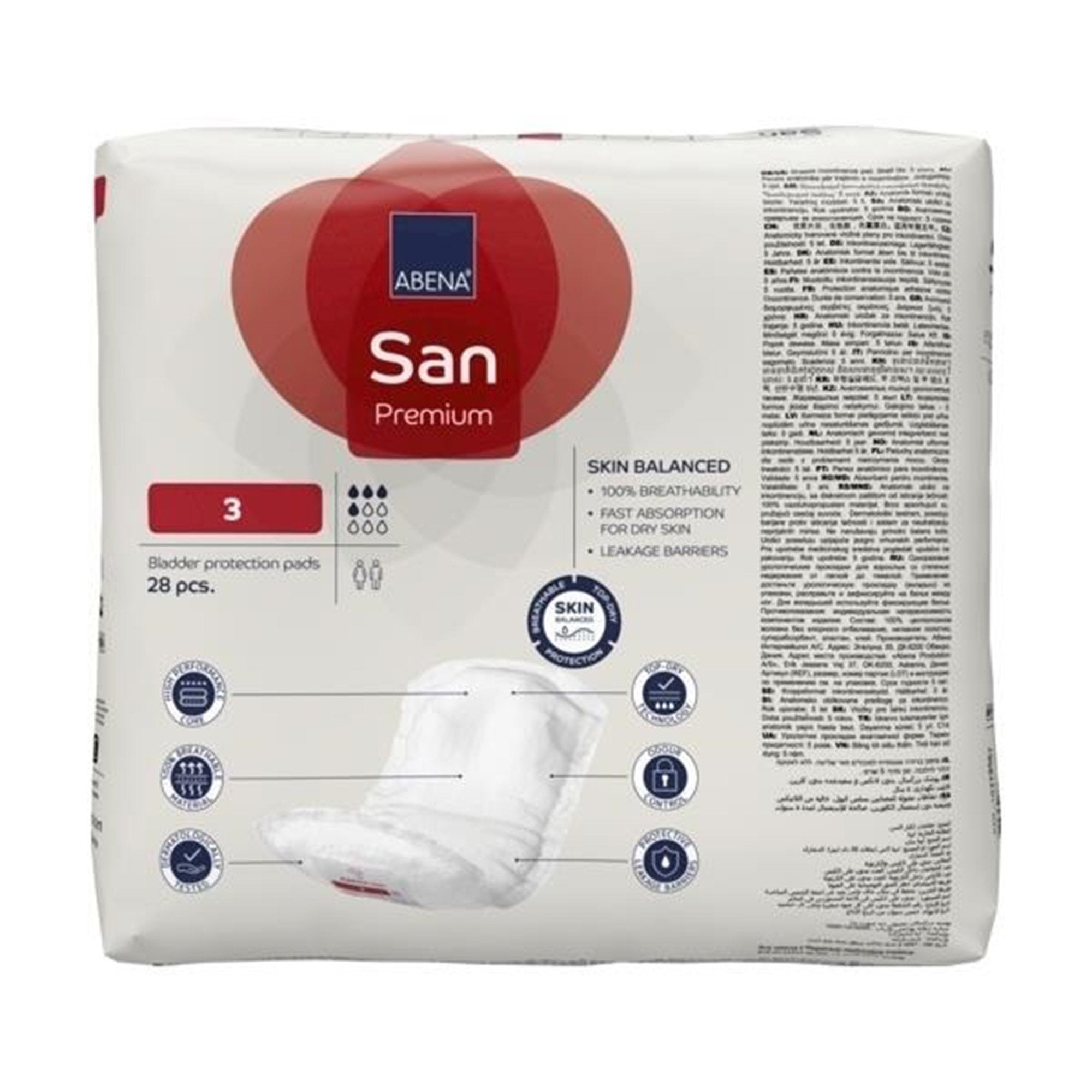 Bladder Control Pad Abena® San Premium 4.3 X 12.9 Inch Light Absorbency Fluff / Polymer Core Size 3 - image 6