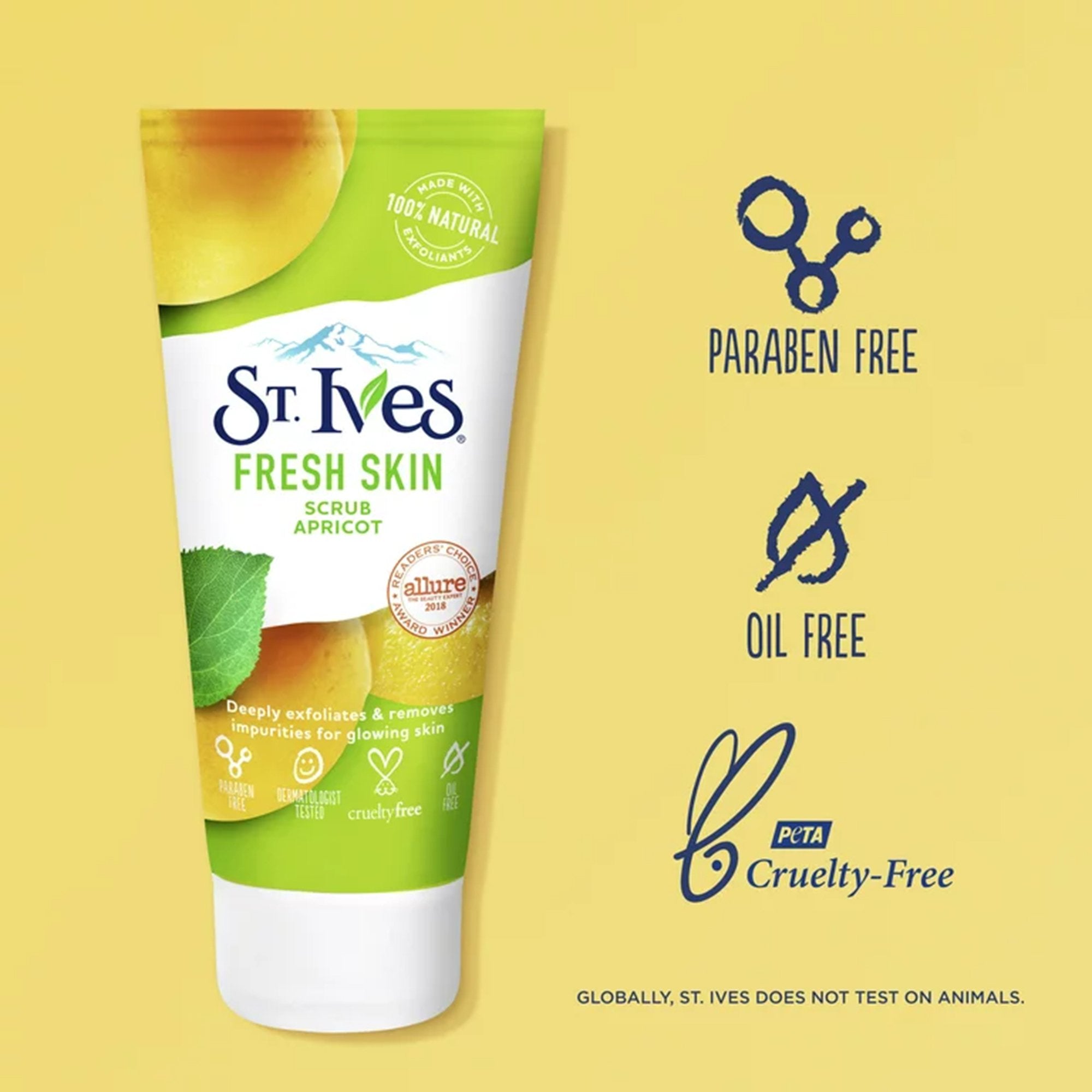 Facial Cleanser St. Ives® Fresh Skin Scrub 6 oz. Tube Apricot Scent - image 8