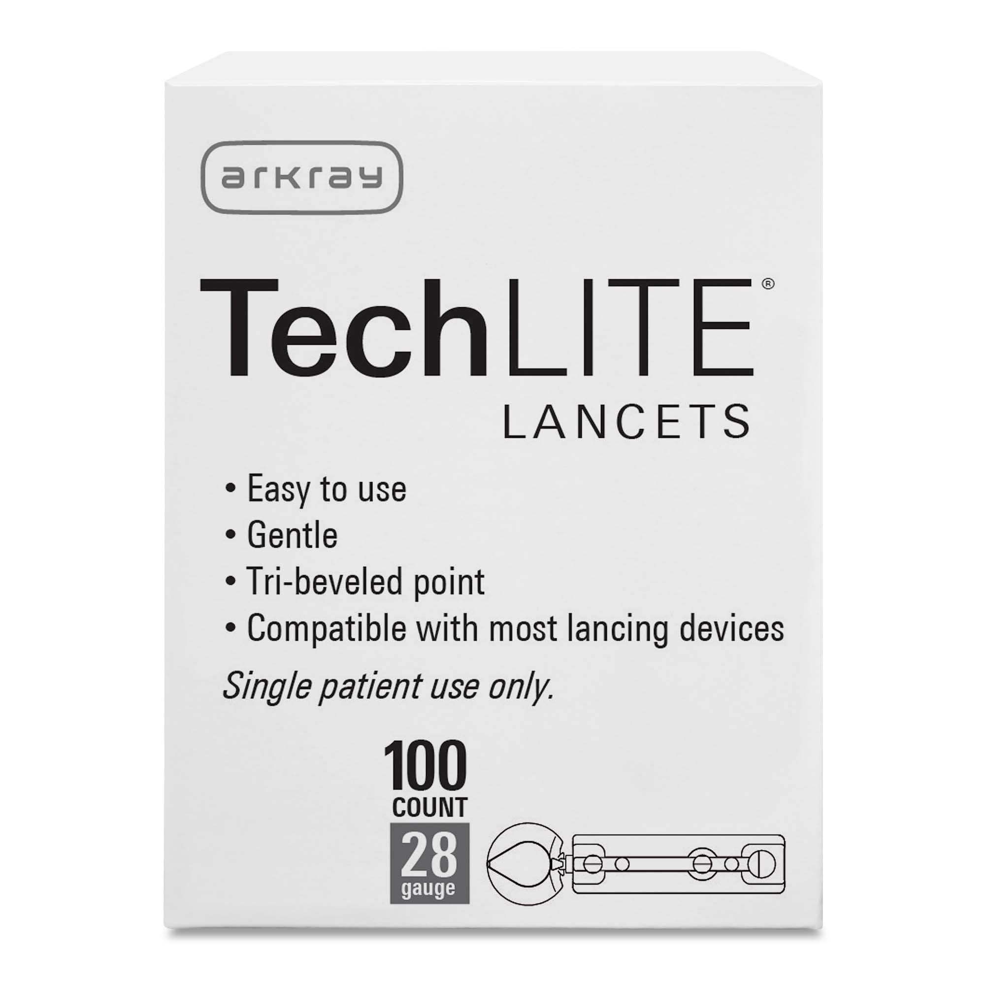 Lancet for Lancing Device TechLite® 28 Gauge Non-Safety Twist Off Cap Finger - image 3