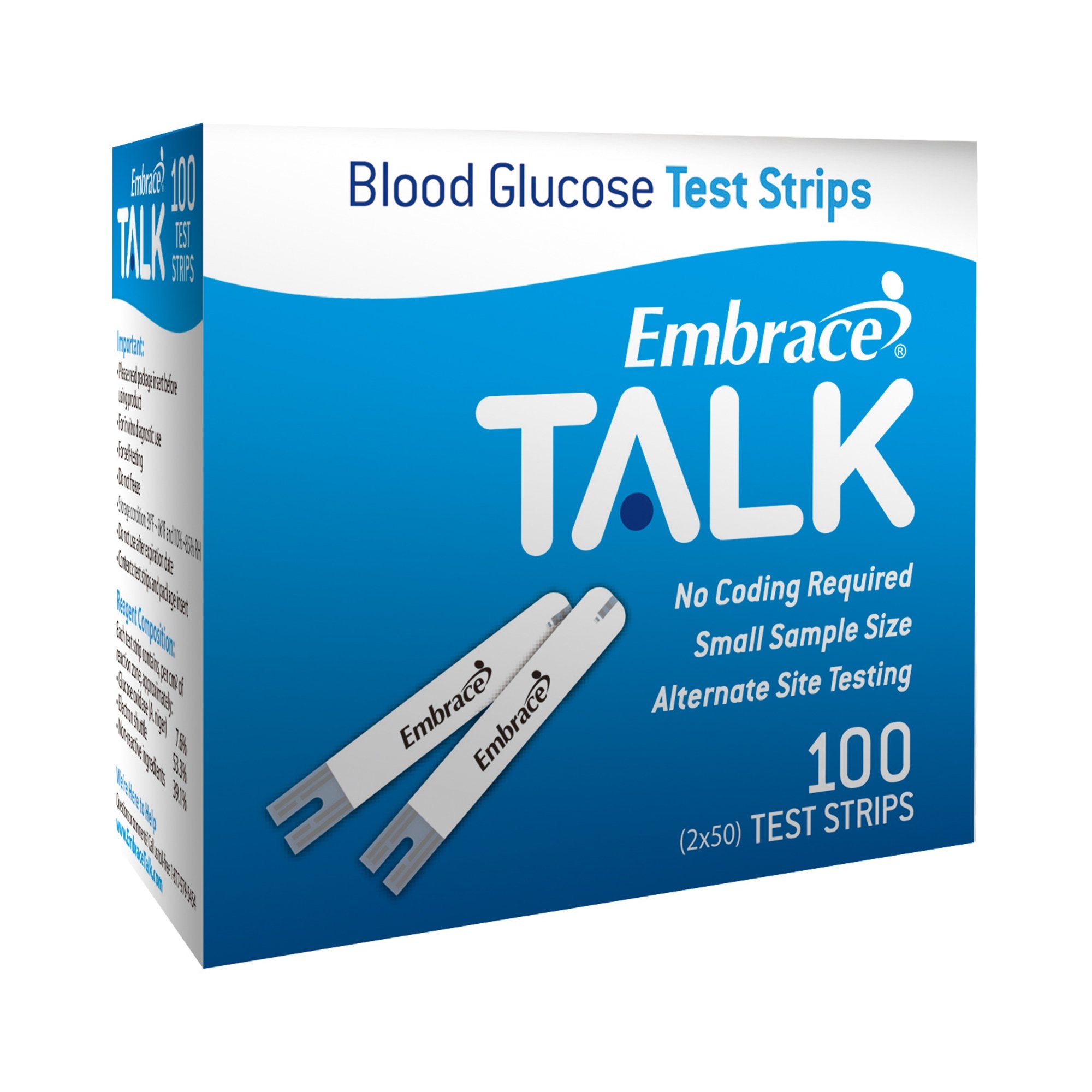 Blood Glucose Test Strips Embrace® For Embrace® Blood Glucose System