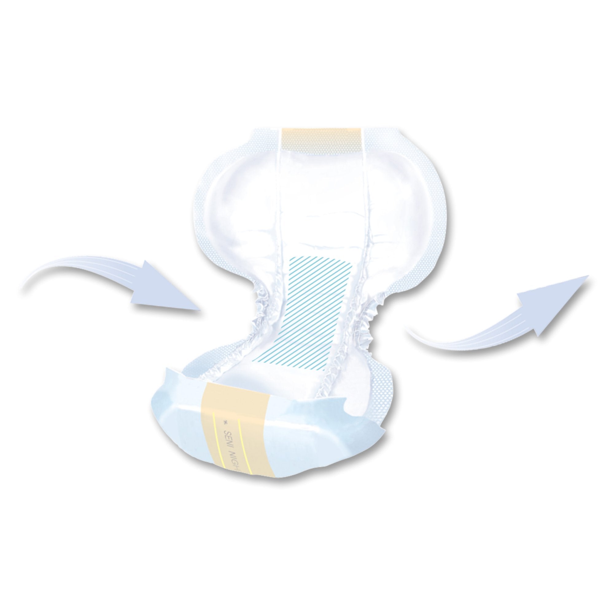 Incontinence Liner Seni® Shaped Day Pads 25 Inch Length Moderate Absorbency Super Absorbent Core One Size Fits Most - image 7