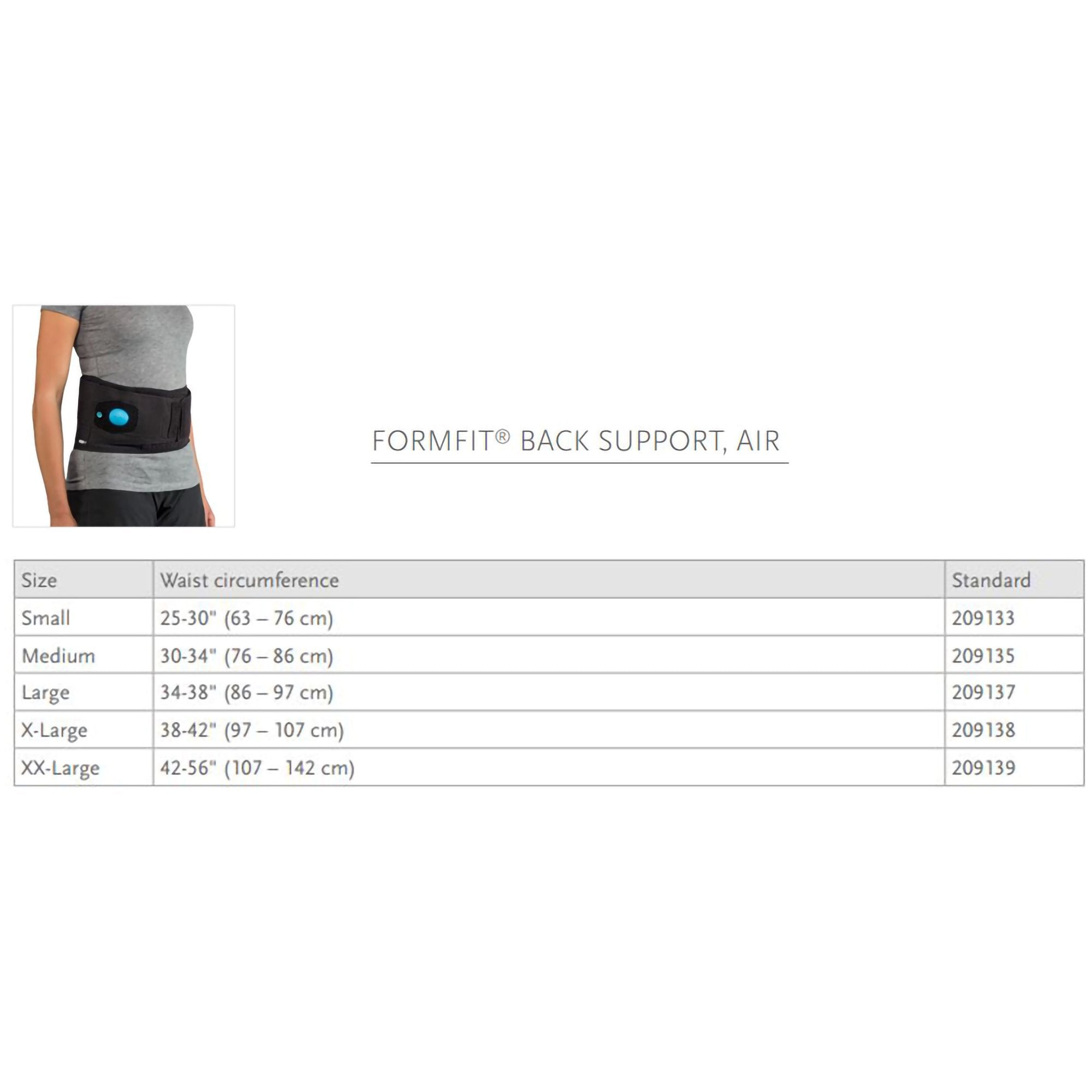 Back Support Ossur® FormFit® Medium Hook and Loop Closure 30 to 34 Inch Waist Circumference 10 Inch Height Adult - image 5