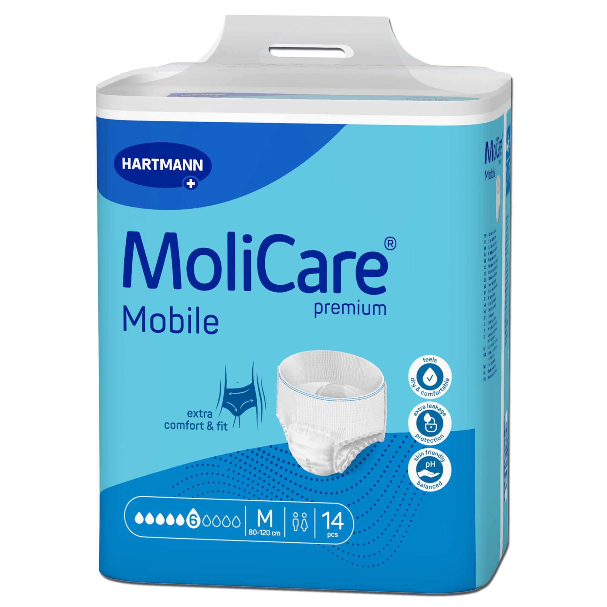 Absorbent Underwear MoliCare® premium Mobile 6D Pull On with Tear Away Seams Adult Medium Unisex Disposable Moderate Absorbency - image 3