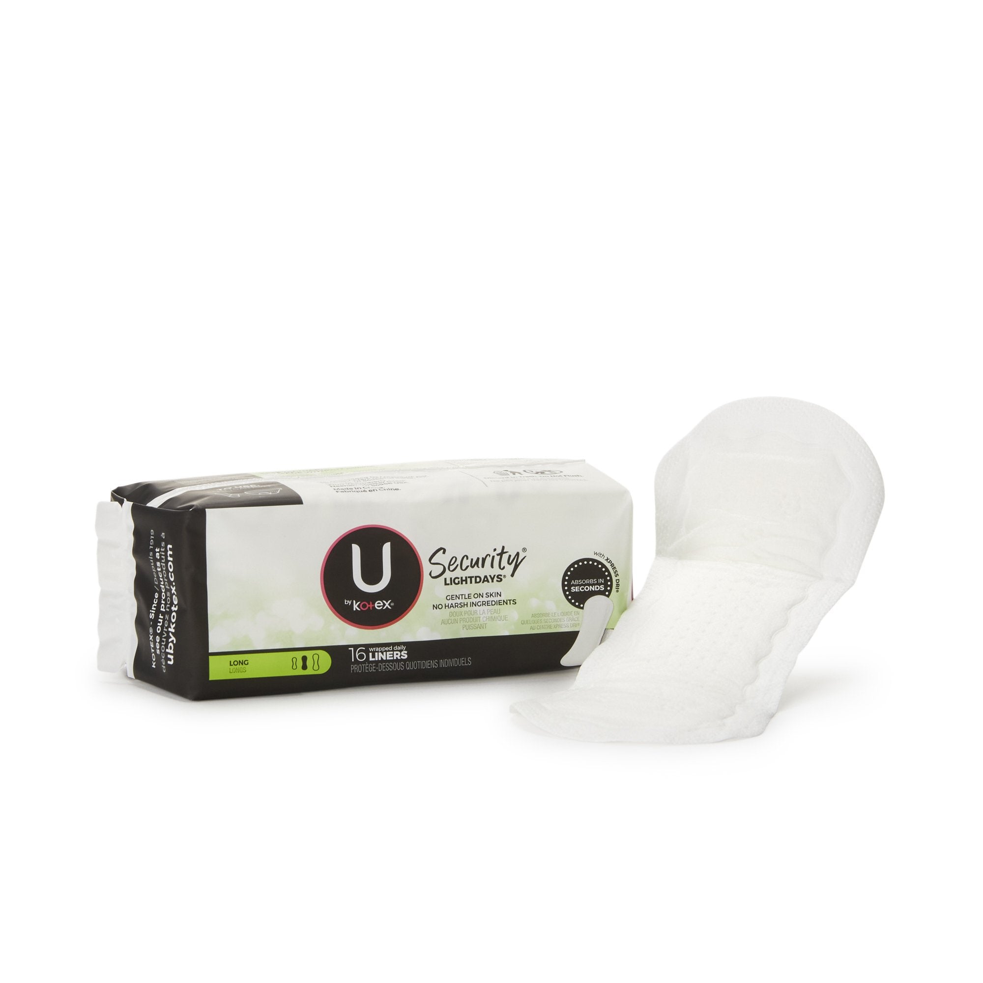 Panty Liner U by Kotex® Security® Lightdays Regular Absorbency