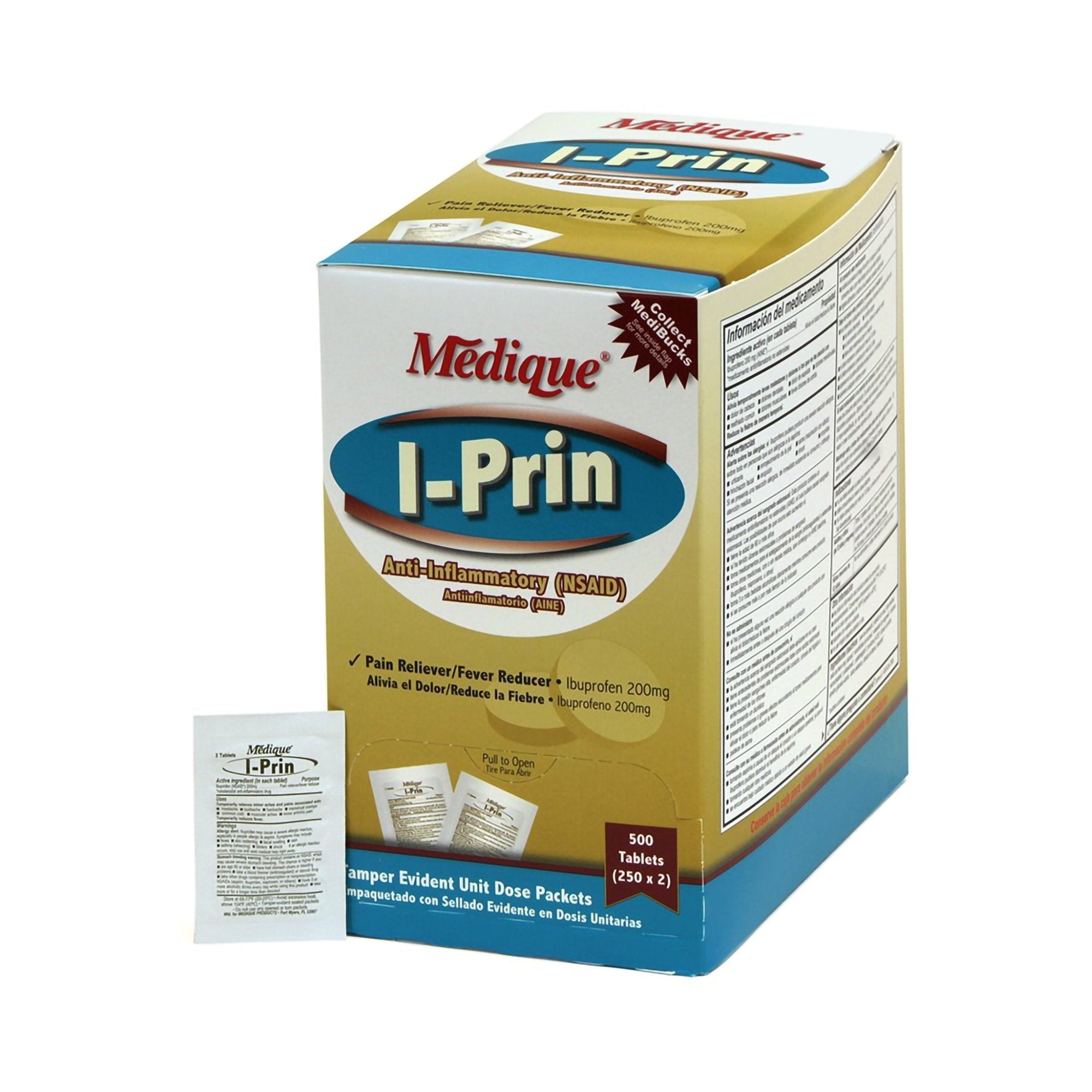 Pain Relief I-Prin 200 mg Strength Ibuprofen Tablet 250 per Box - image 3