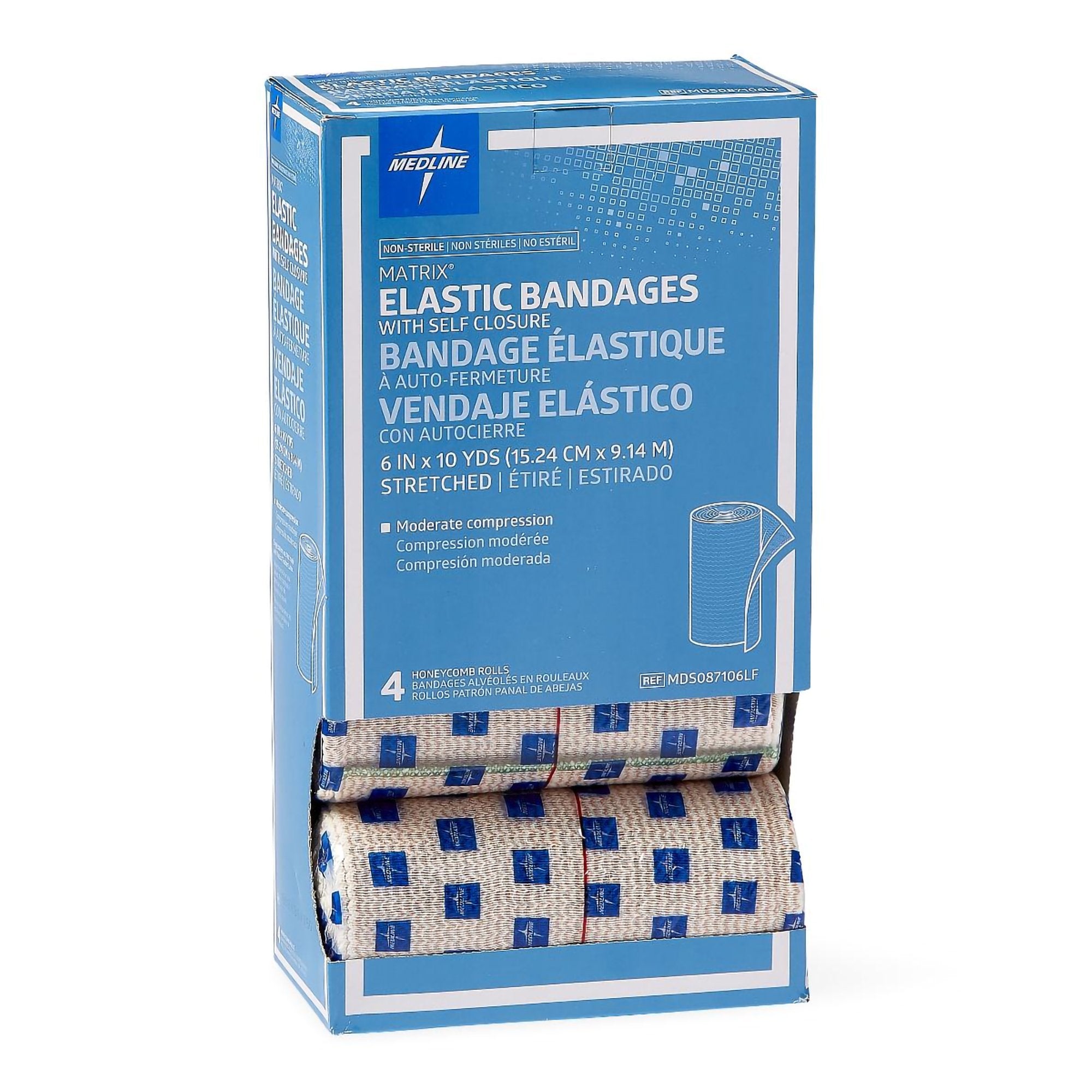 Elastic Bandage Matrix 6 Inch X 10 Yard Double Hook and Loop Closure Natural NonSterile Medium Compression - image 5