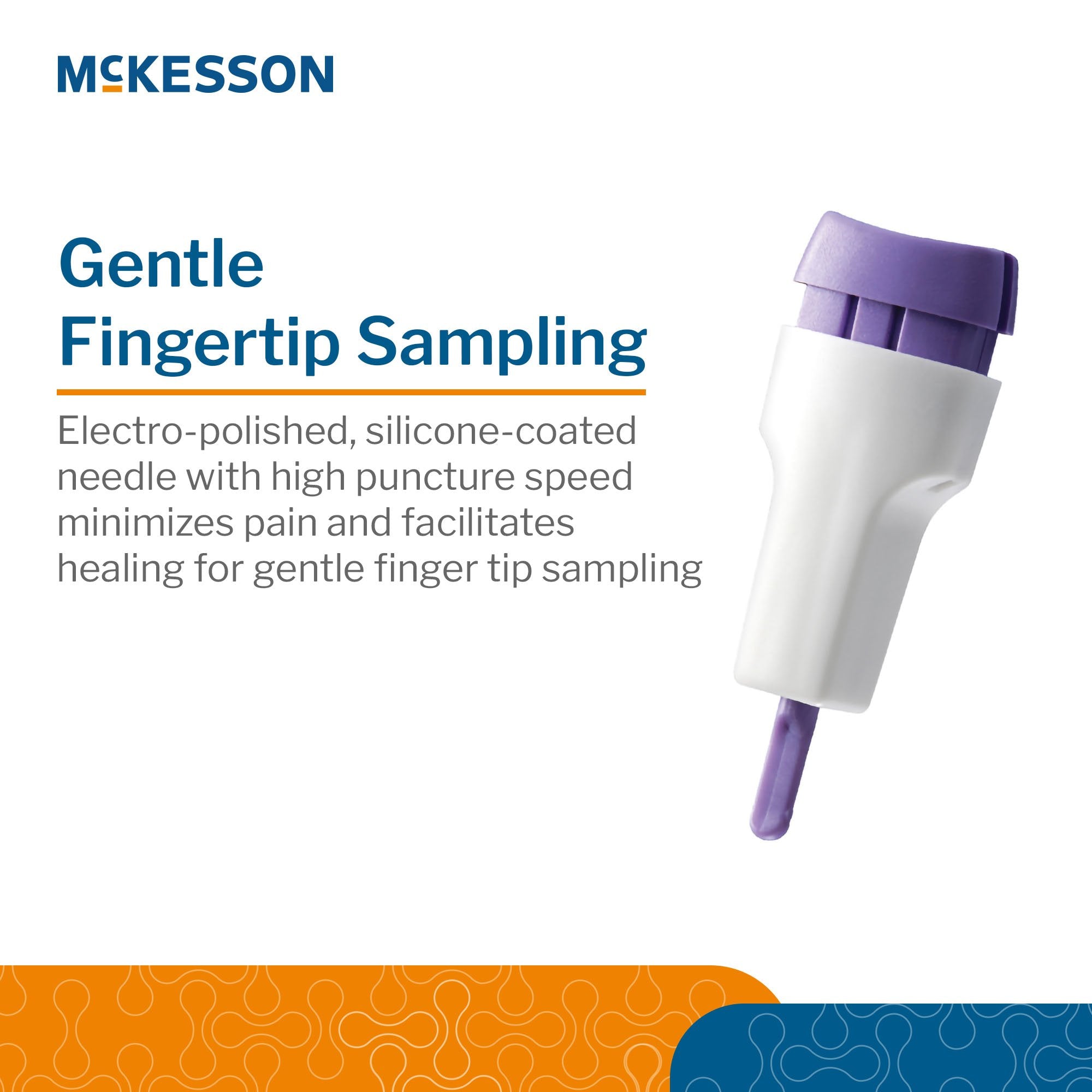 Safety Lancet McKesson 28 Gauge Retractable Push Button Activation Finger - image 5