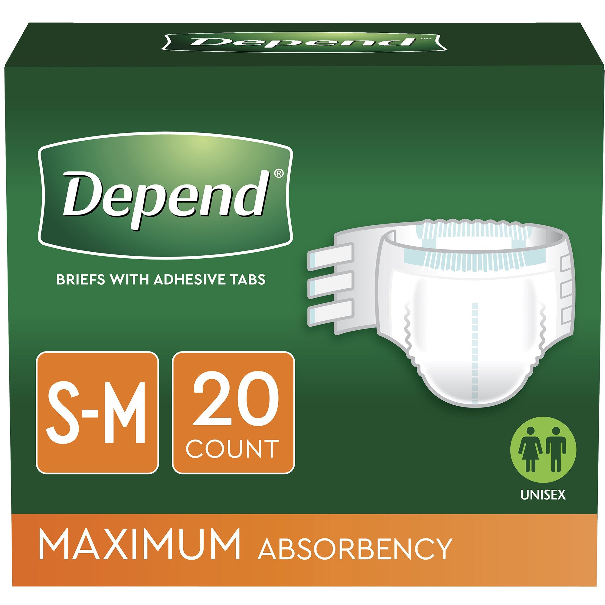 Depend® Maximum Incontinence Brief, Small / Medium (20 Units)