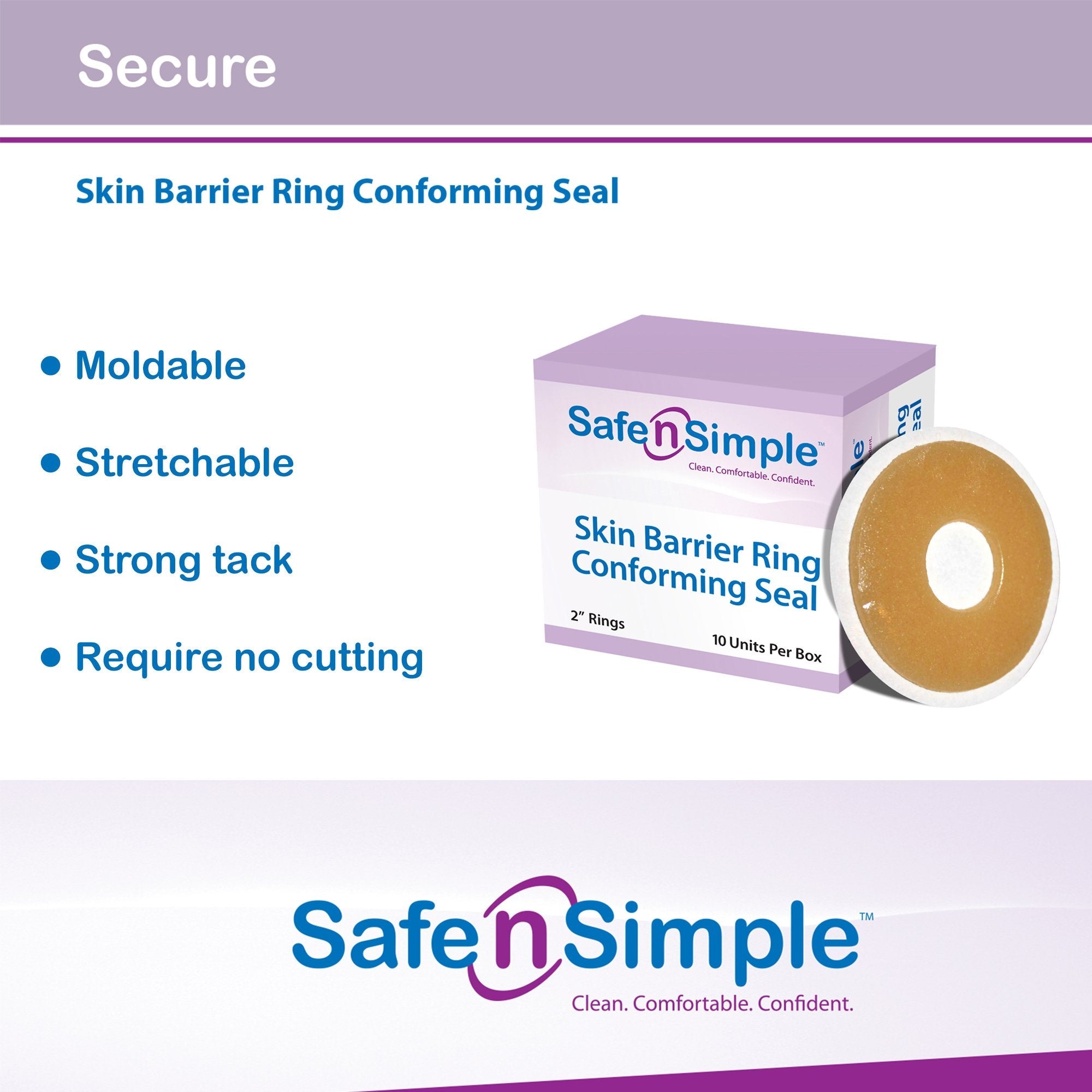 Safe-n'Simple Adhesive Barrier Ring (160 Units)