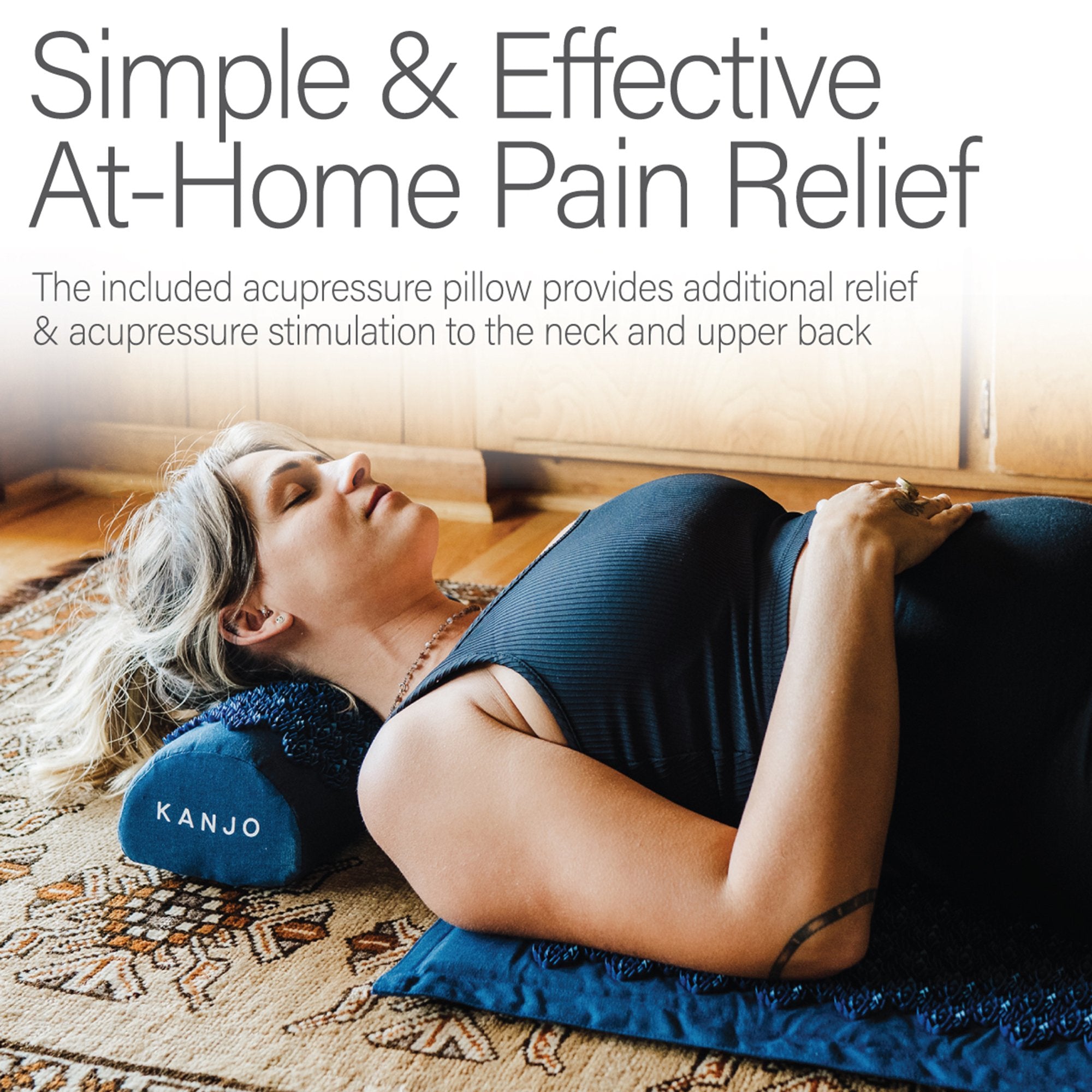 Kanjo Memory Foam Accupressure Mat Set, Dark Blue (9 Units)