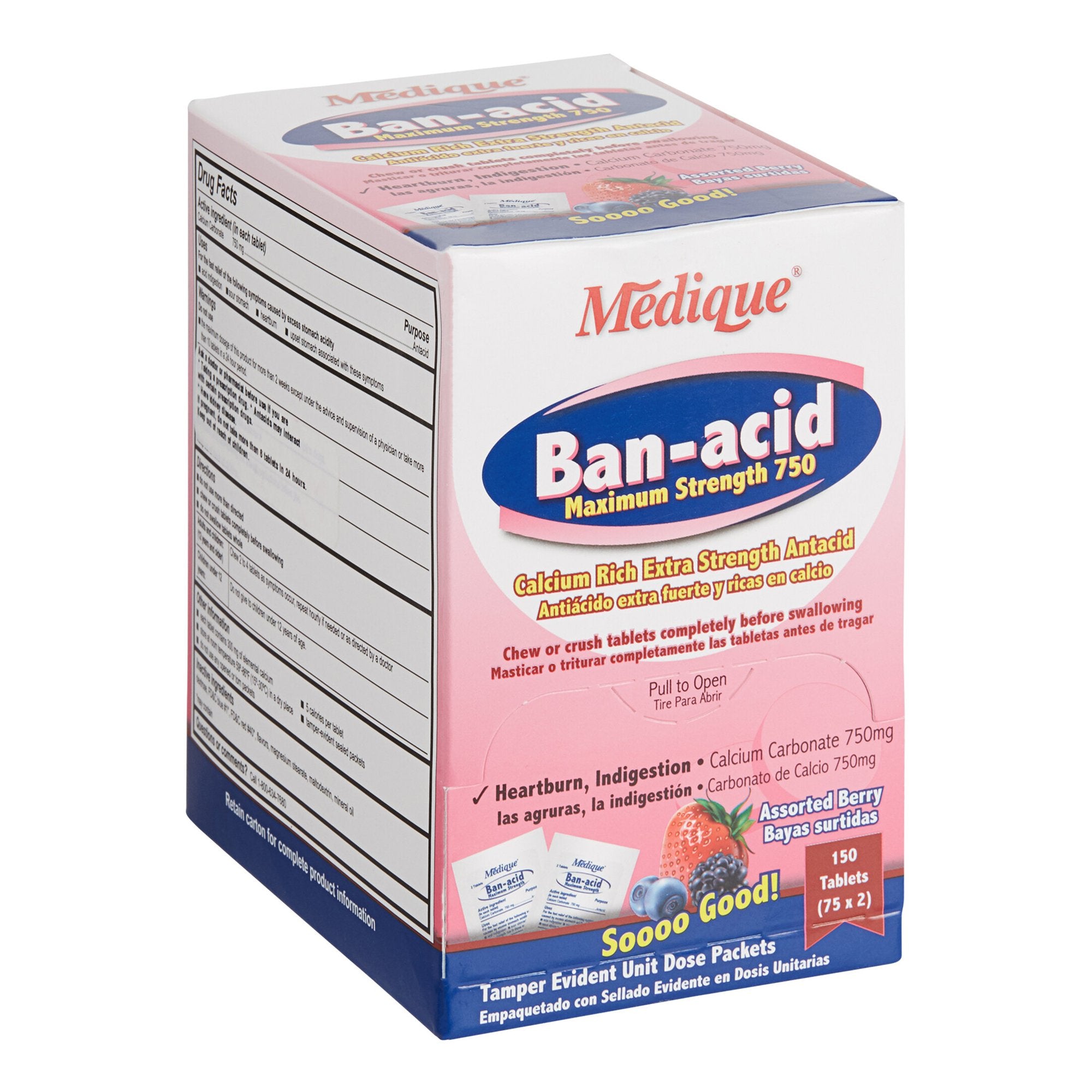Antacid Ban-Acid® 750 mg Strength Chewable Tablet 150 per Box - image 2