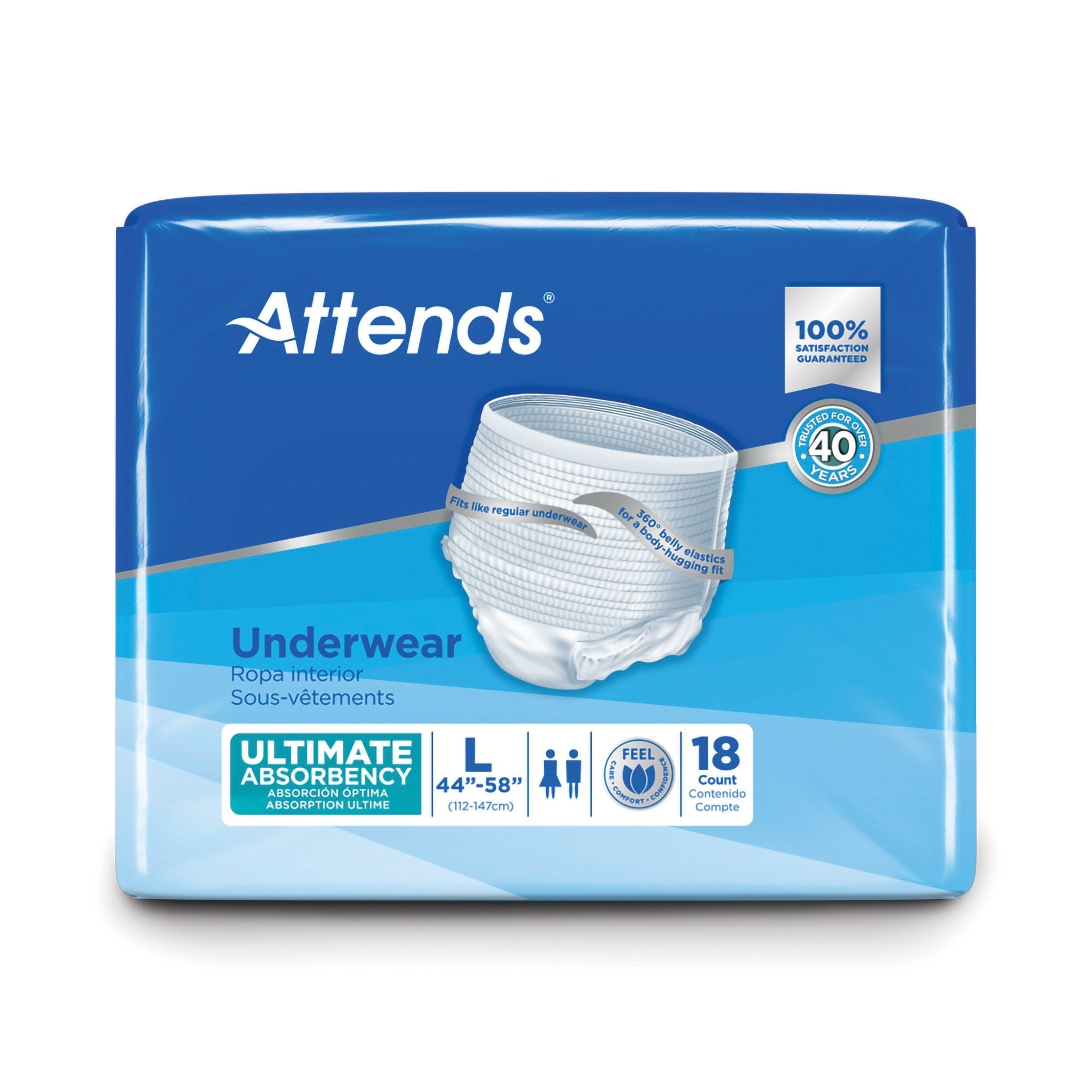 Attends® Advanced Underwear, Large (18 Units)