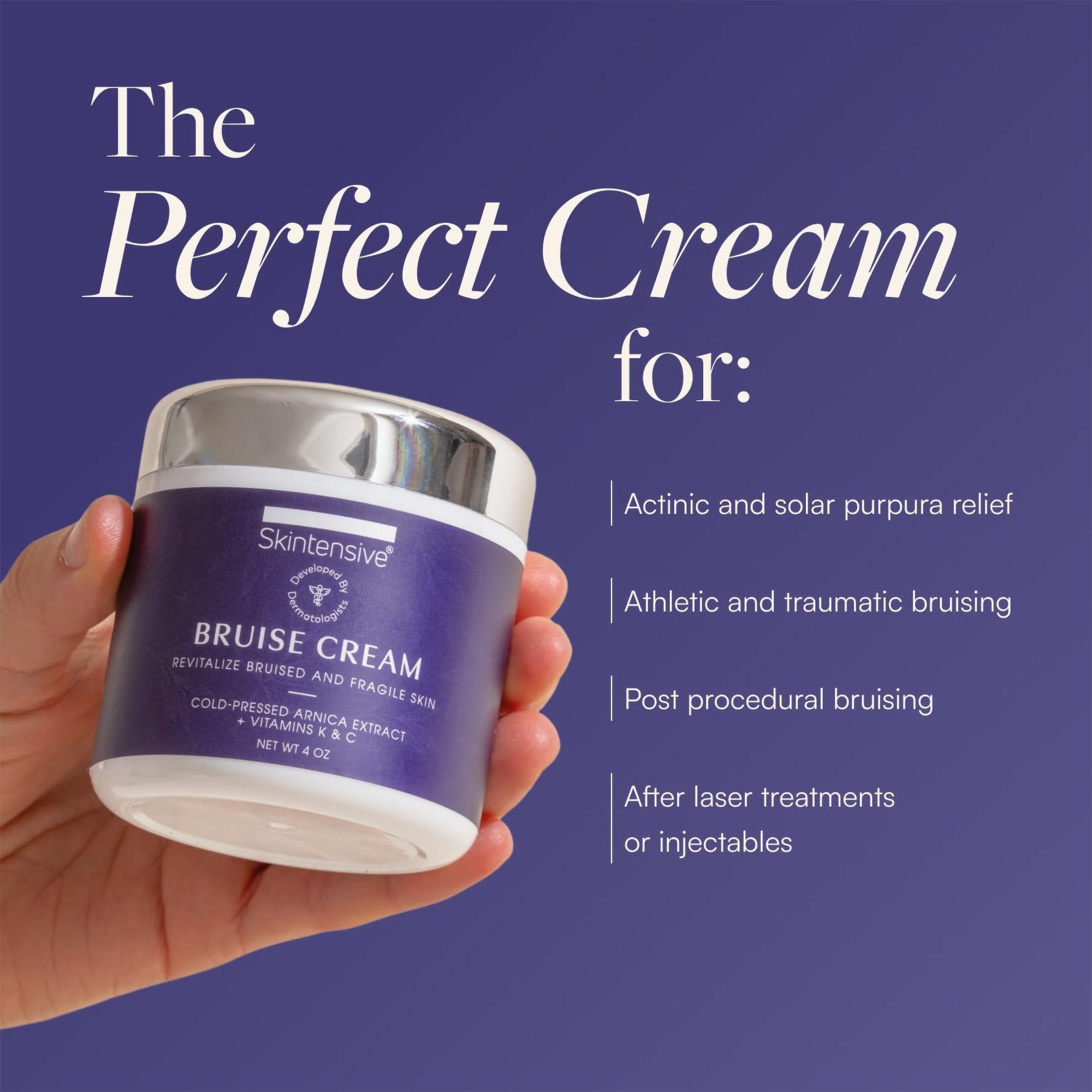 Hand and Body Moisturizer Skintensive® Bruise Cream 4 oz. Jar Unscented Cream - image 8
