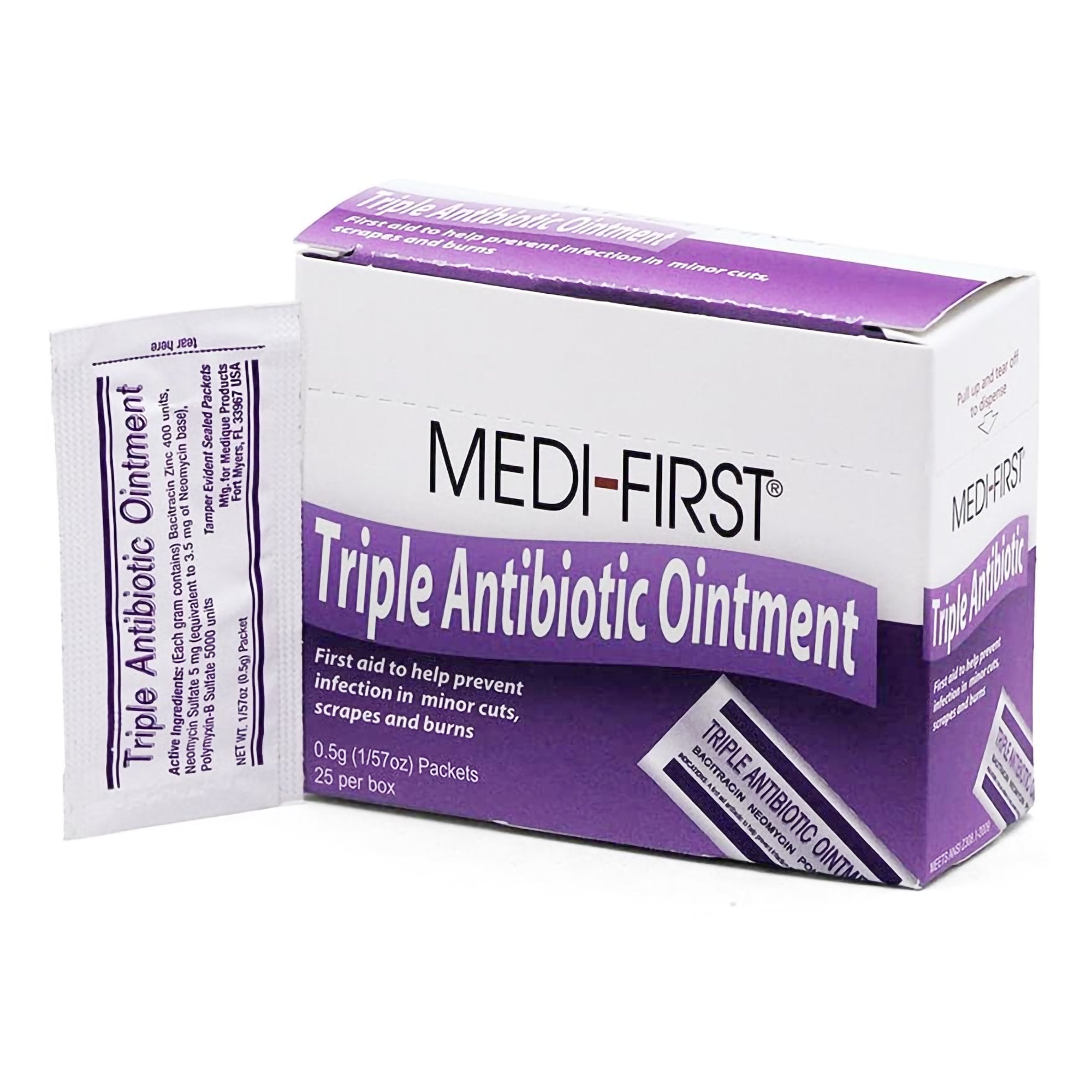 Medi-First® Bacitracin / Neomycin / Polymyxin B First Aid Antibiotic (25 Units)