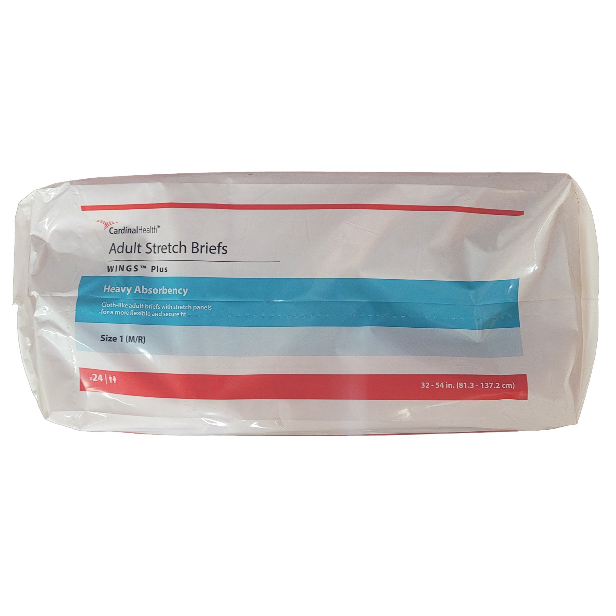 Incontinence Brief Wings™ Plus Adult Size 1 Unisex Disposable Heavy Absorbency - image 5