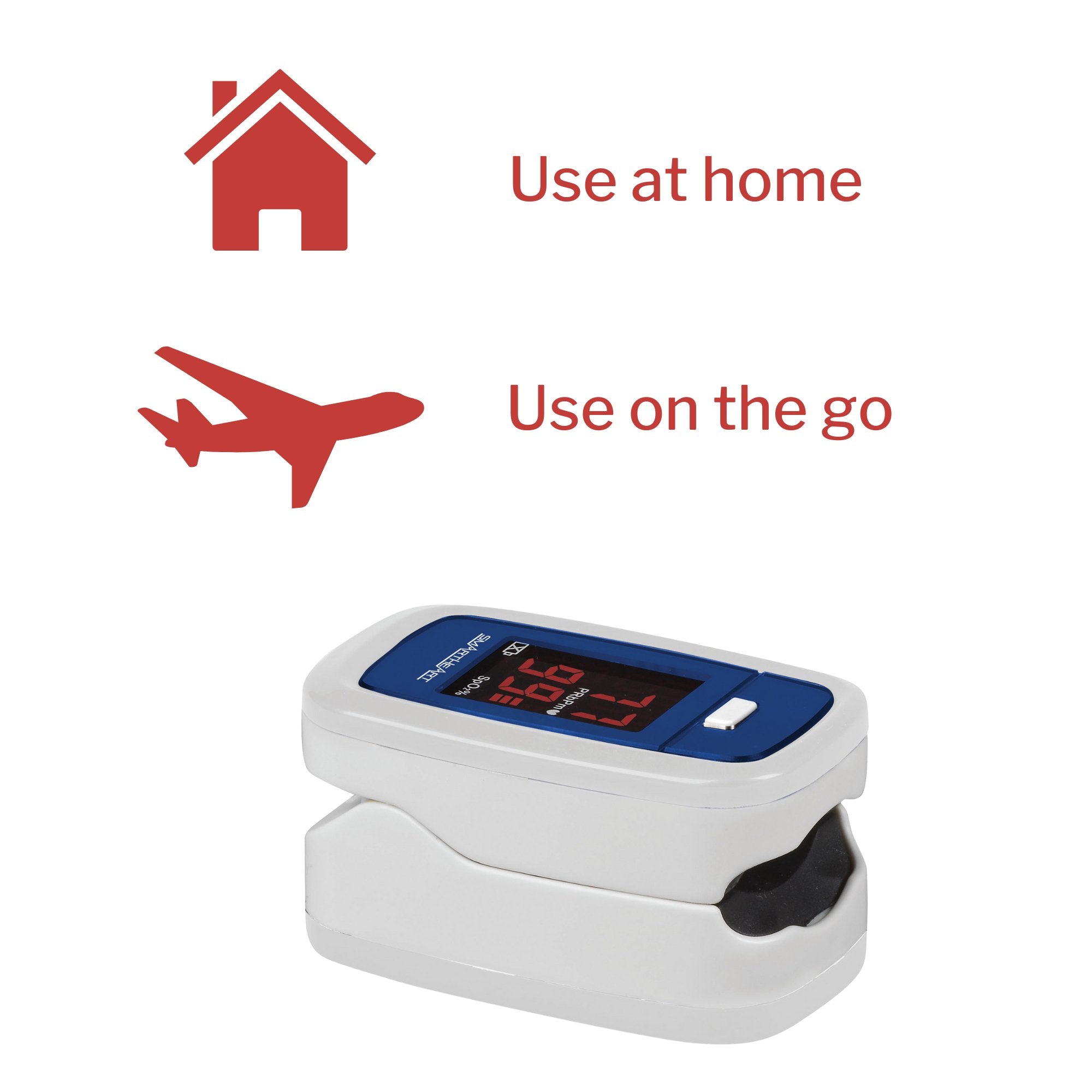 SmartHeart Fingertip Pulse Oximeter for Blood Oxygen Saturation, Economy (1 Unit)