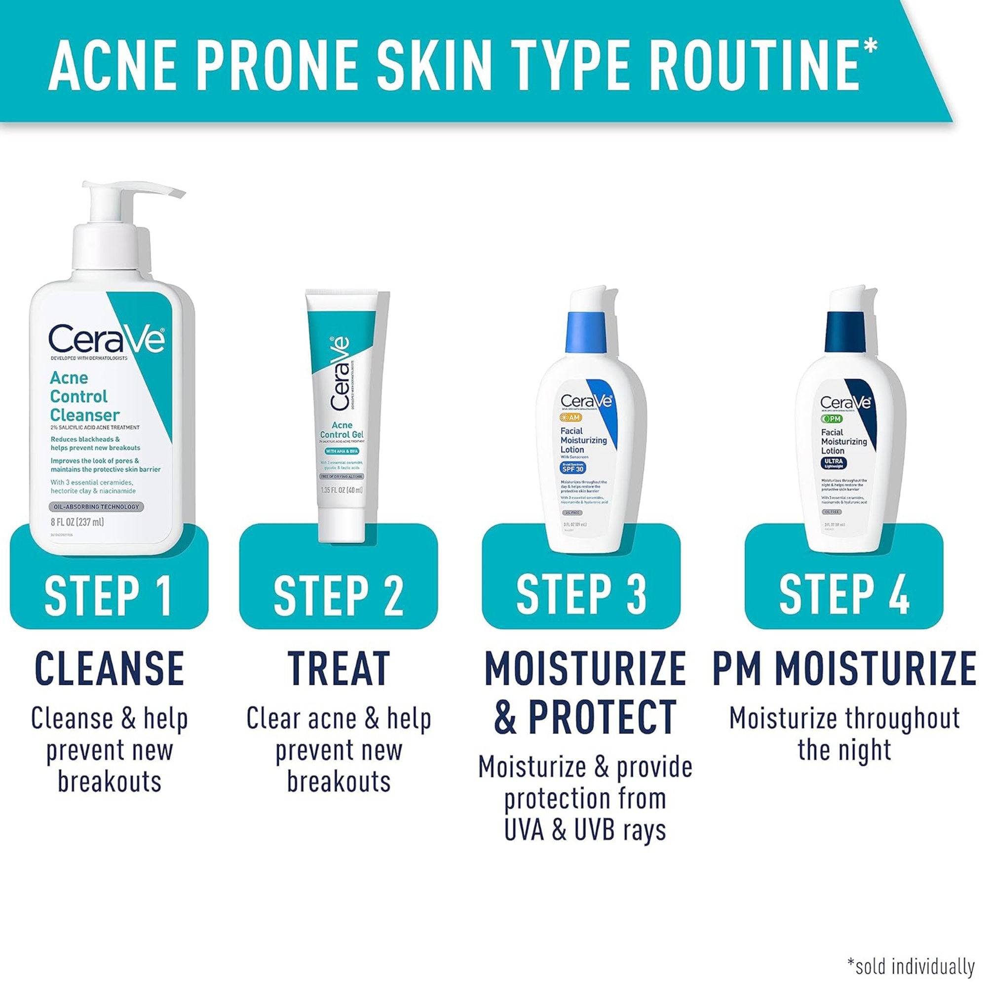 Acne Treatment CeraVe® Acne Control Cleanser 8 oz. Gel - image 7