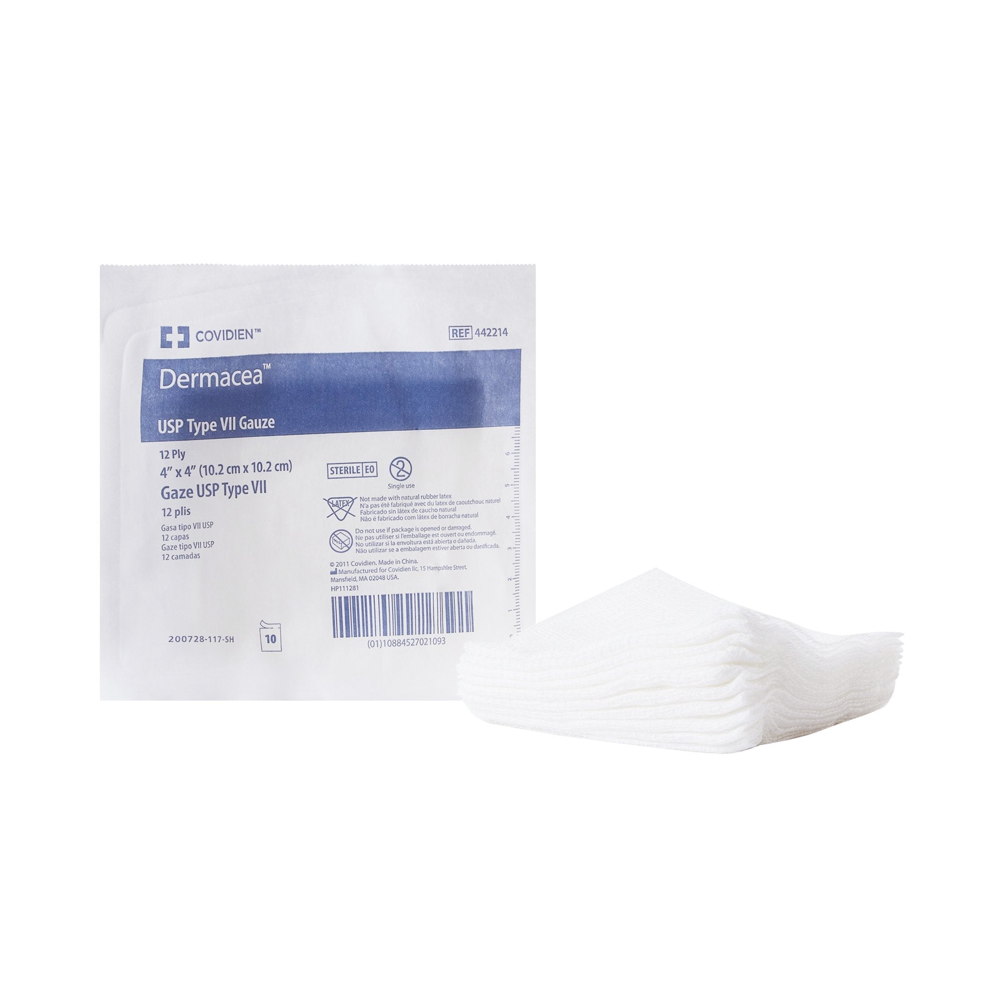 Dermacea™ Sterile USP Type VII Gauze Sponge, 4 x 4 Inch (10 Units)