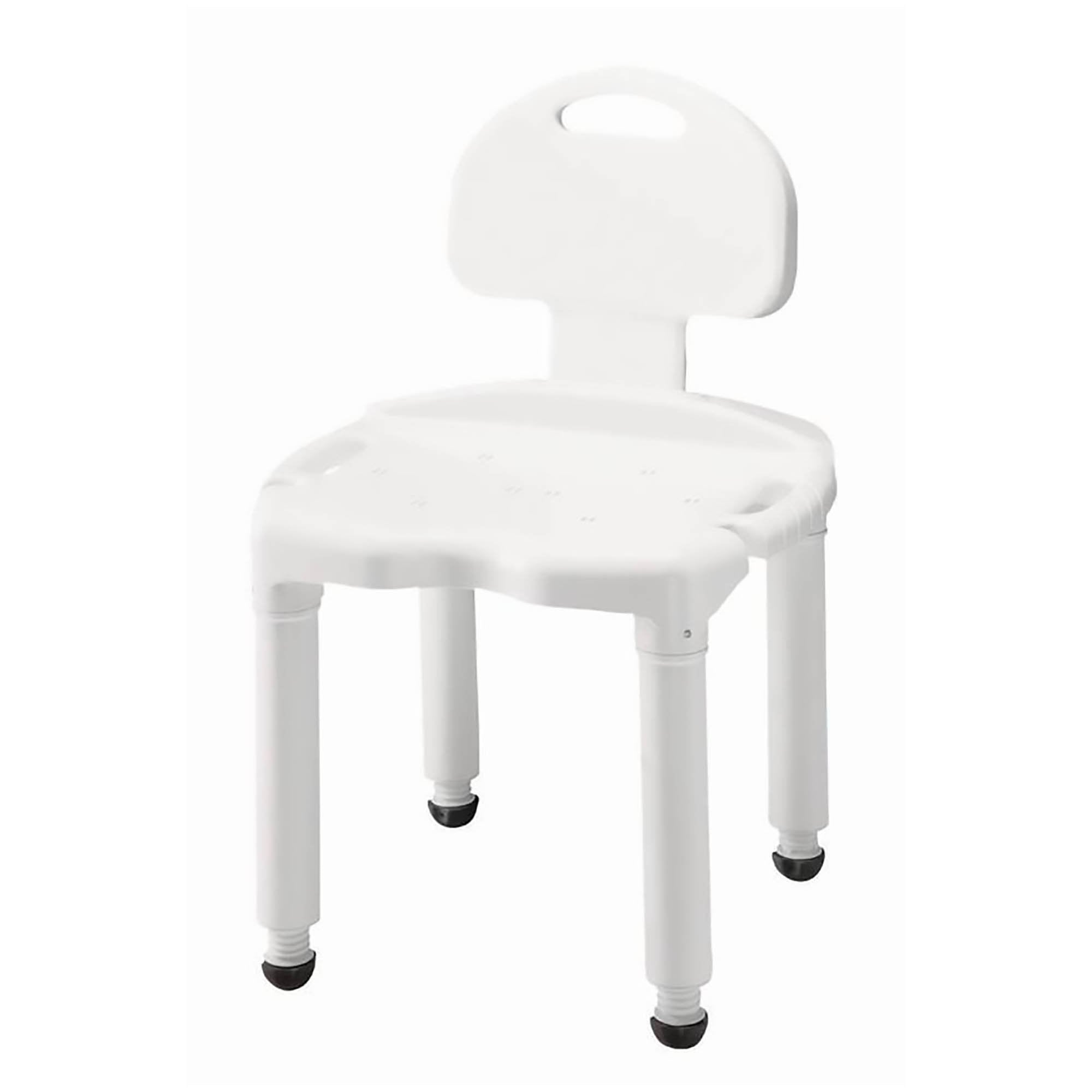 Carex Universal Bath Seat with Back, 400-lb Capacity (1 Unit)