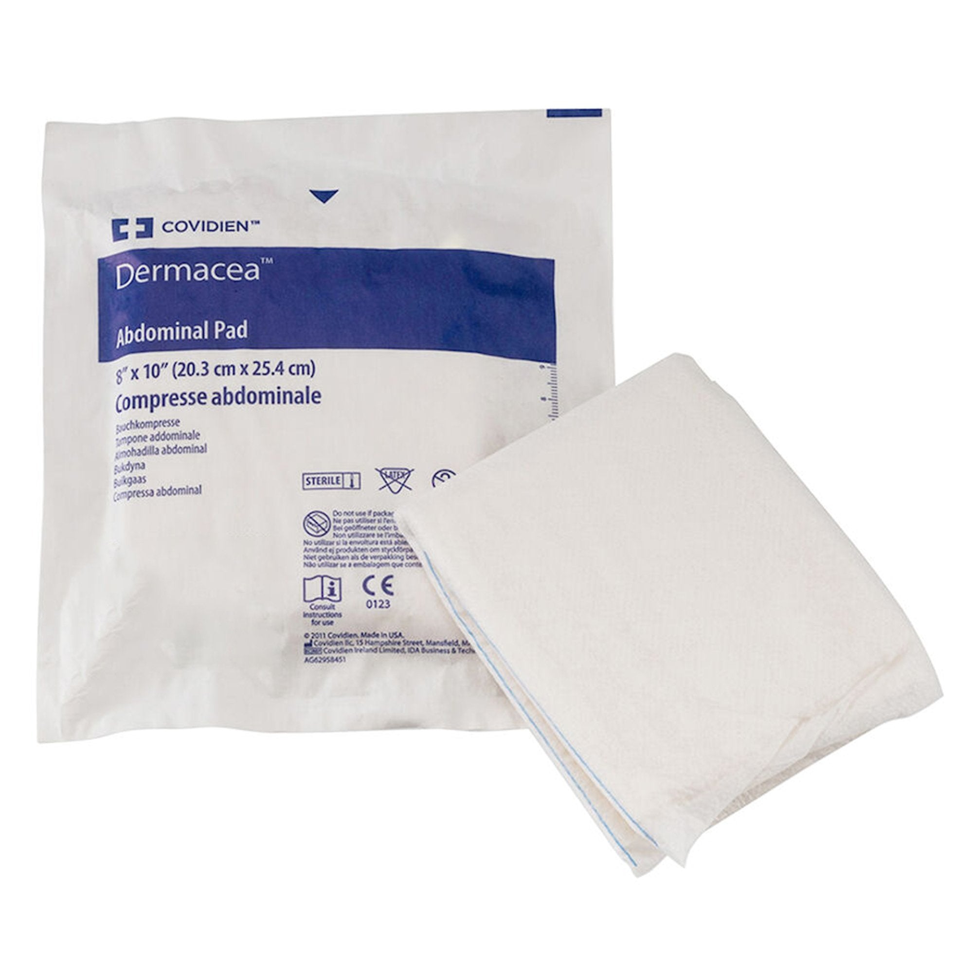 Dermacea™ Abdominal Pad, 8 x 10 Inch (432 Units)