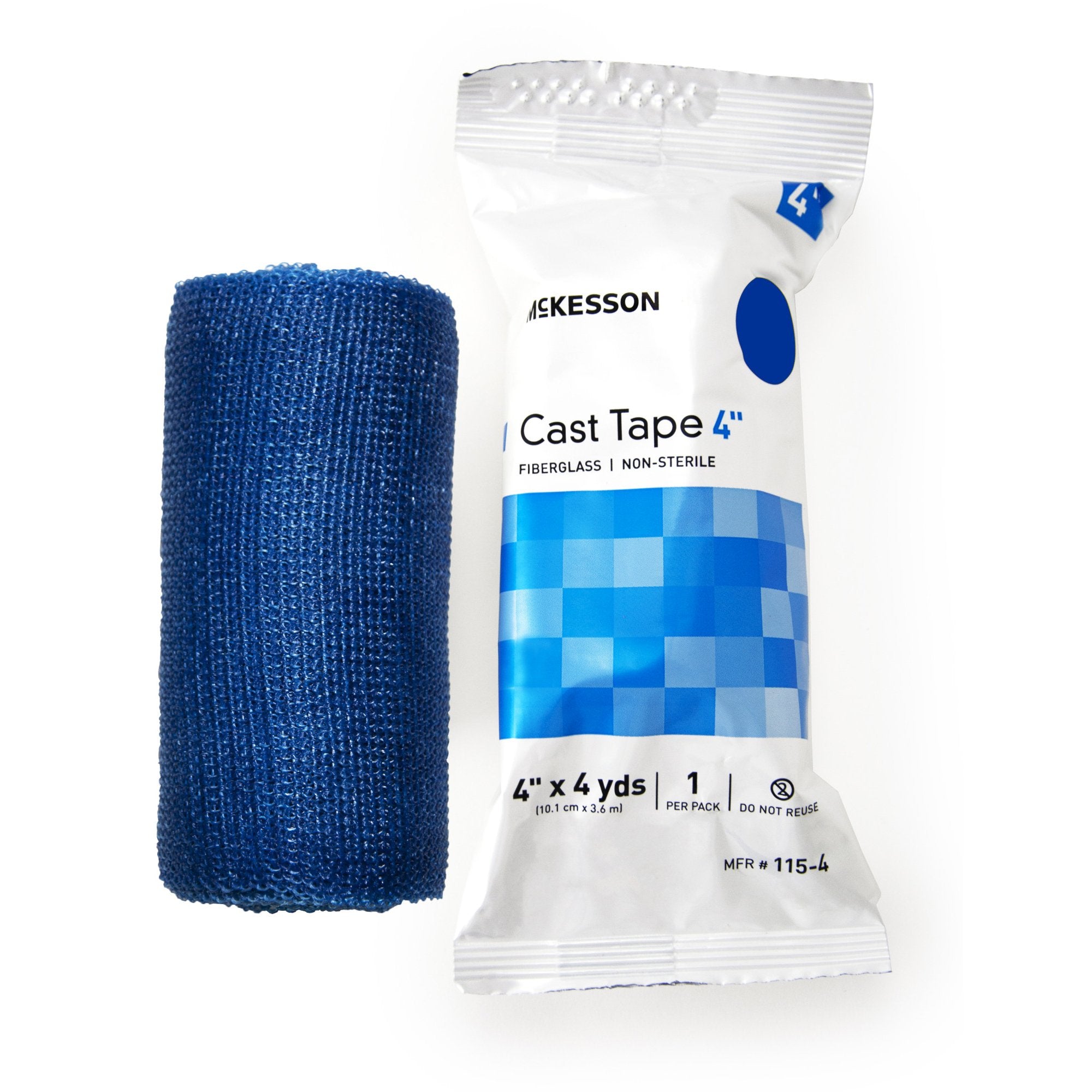 McKesson Blue Cast Tape, 4 Inch x 4 Yard (10 Units)