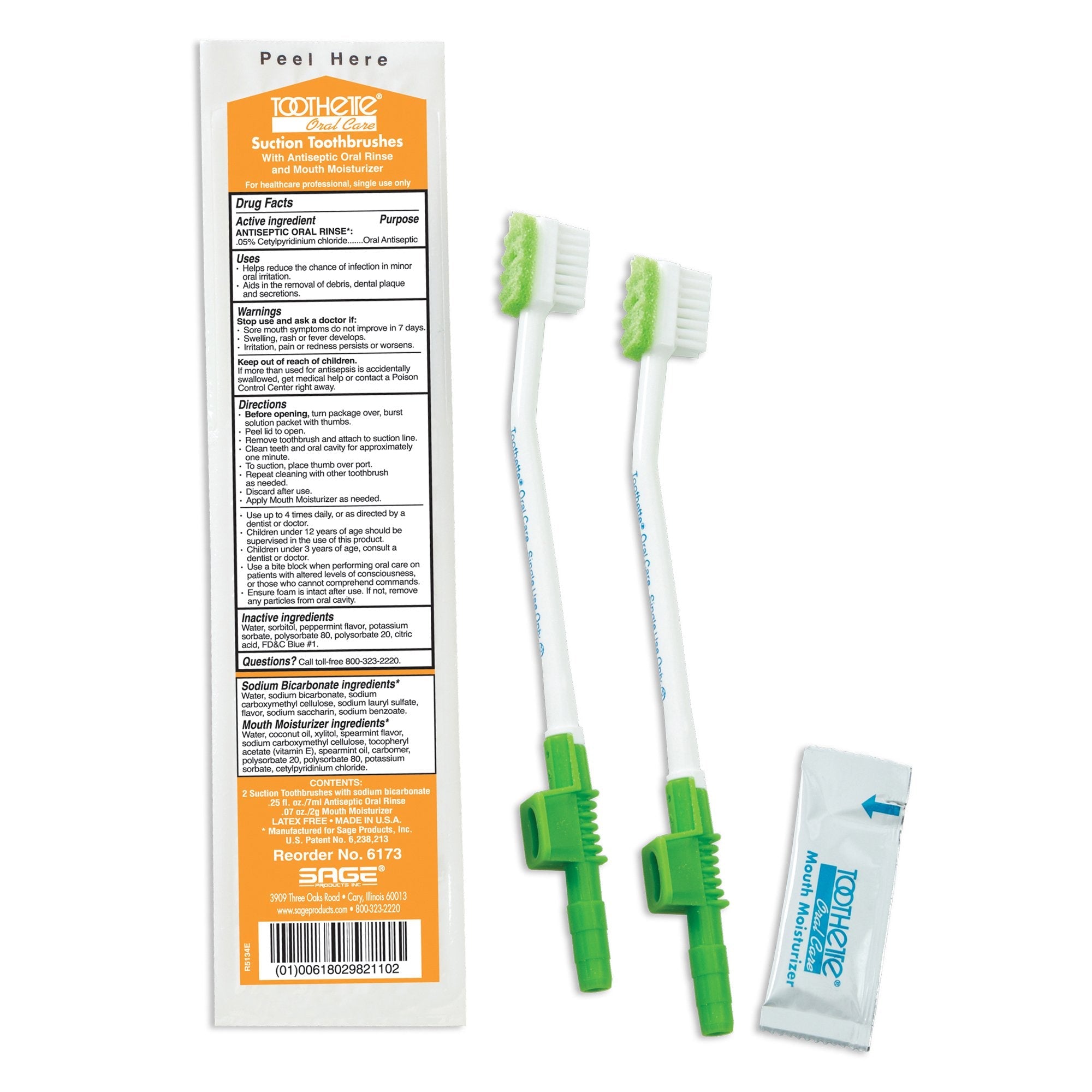 Toothette® Suction Toothbrush Kit with Oral Rinse (1 Unit)