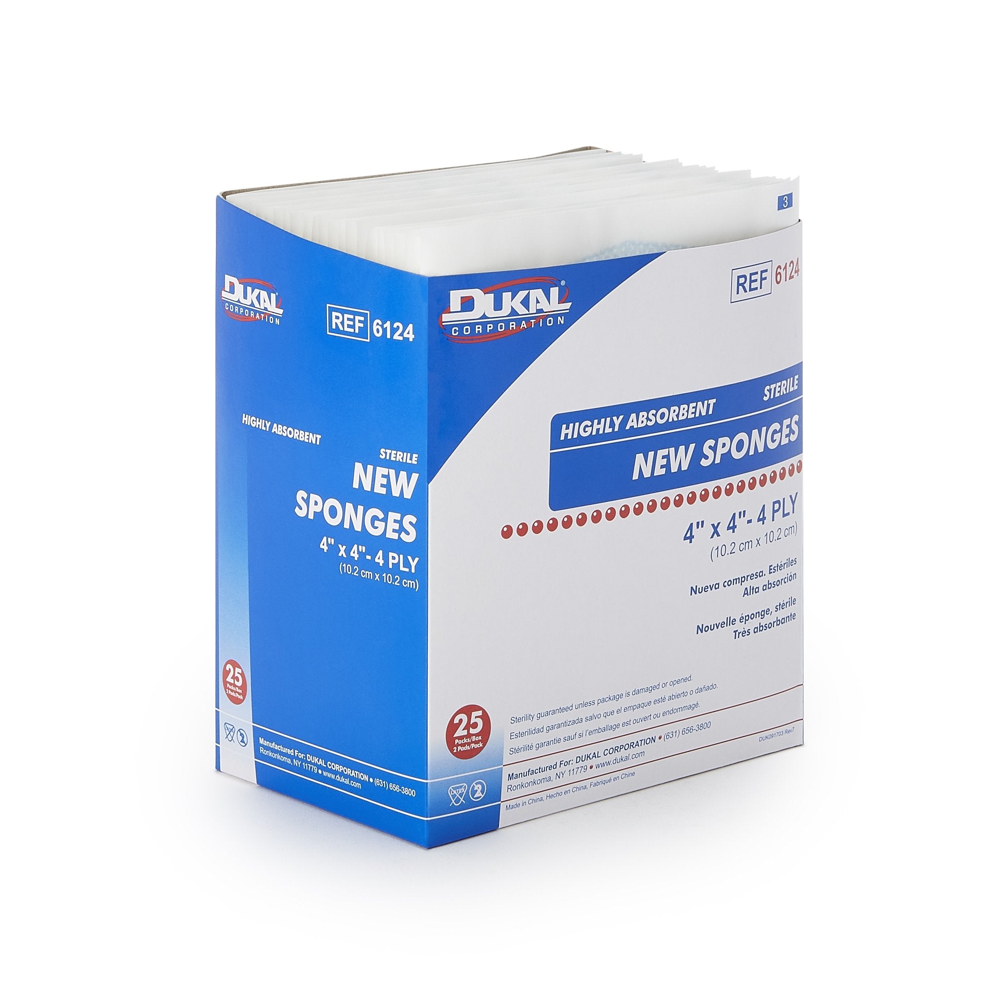 Dukal™ Sterile Nonwoven Sponge, 4 x 4 Inch (600 Units)