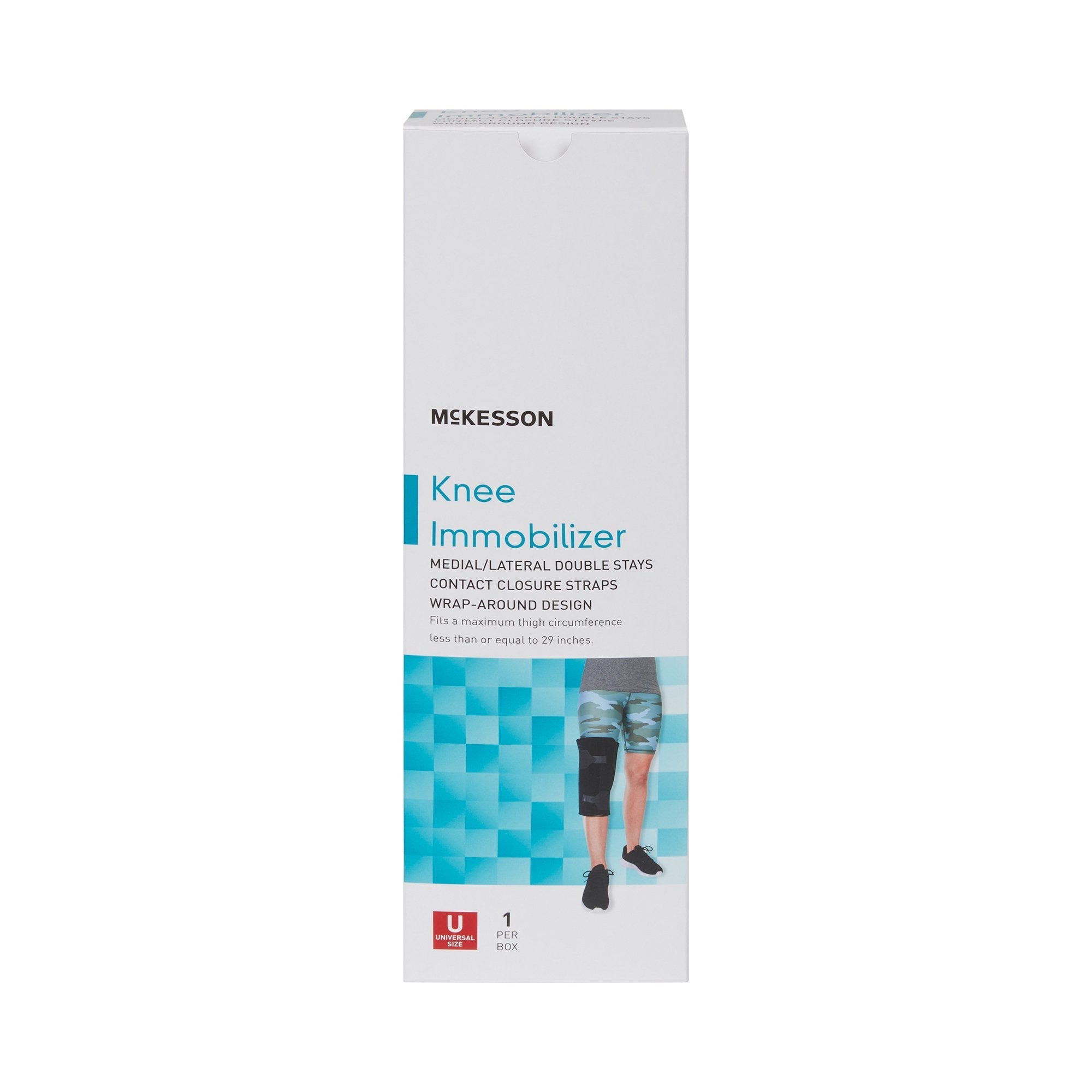 McKesson Knee Immobilizer, 12-Inch Length, One Size Fits Most (1 Unit)