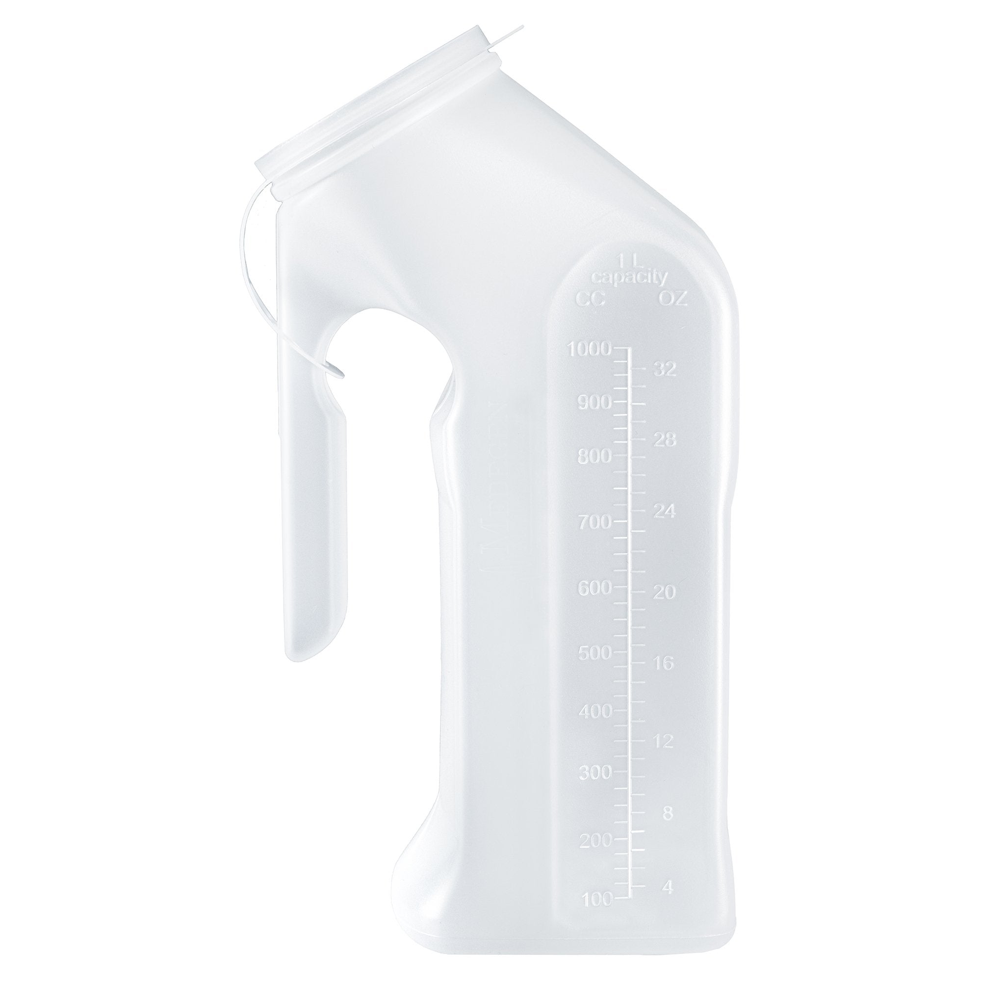 McKesson Male Urinal with Lid - 1000 mL Capacity, Hospital Grade, 50 Pack