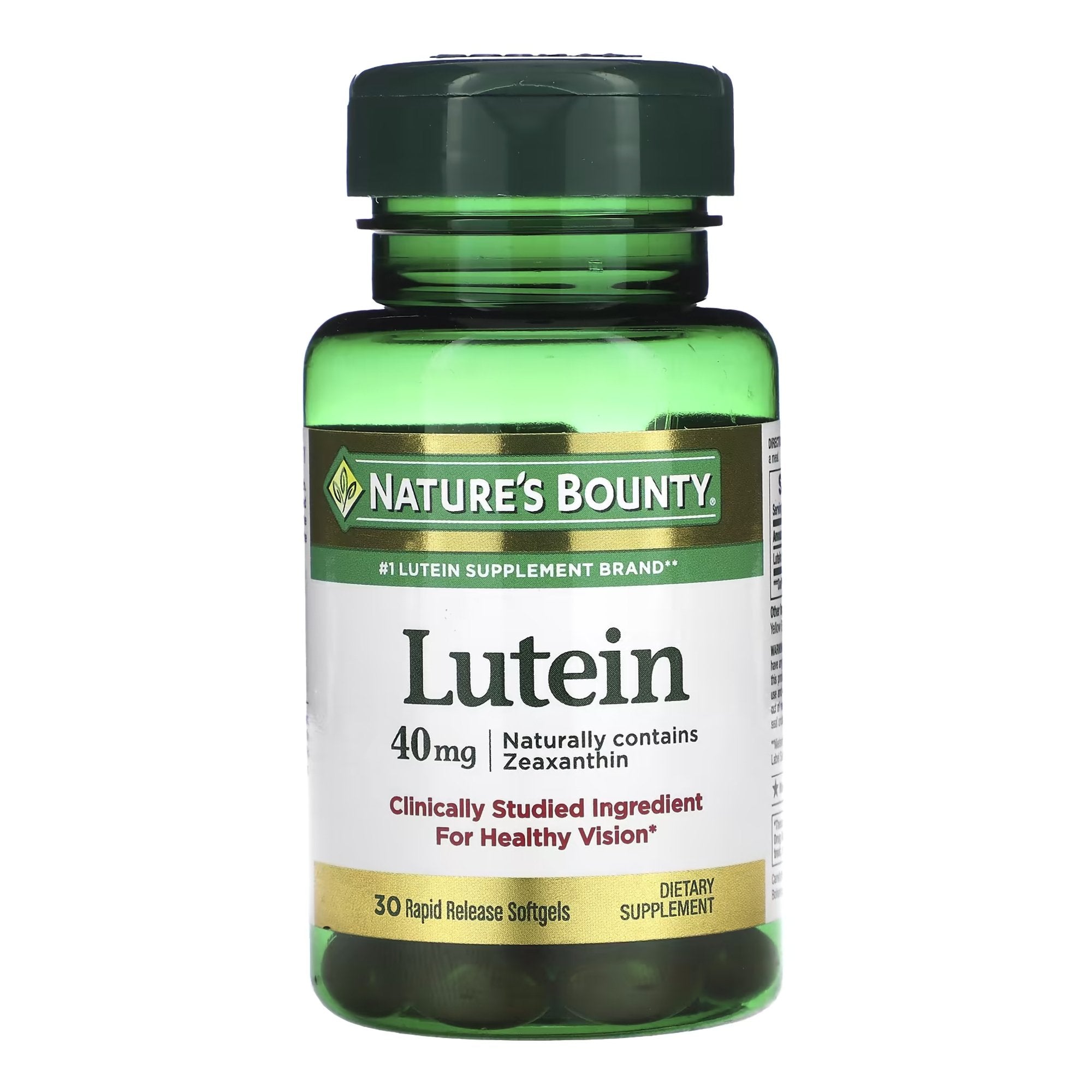 Dietary Supplement Nature's Bounty® Lutein 40 mg Strength Softgel 30 per Bottle (1 Unit)