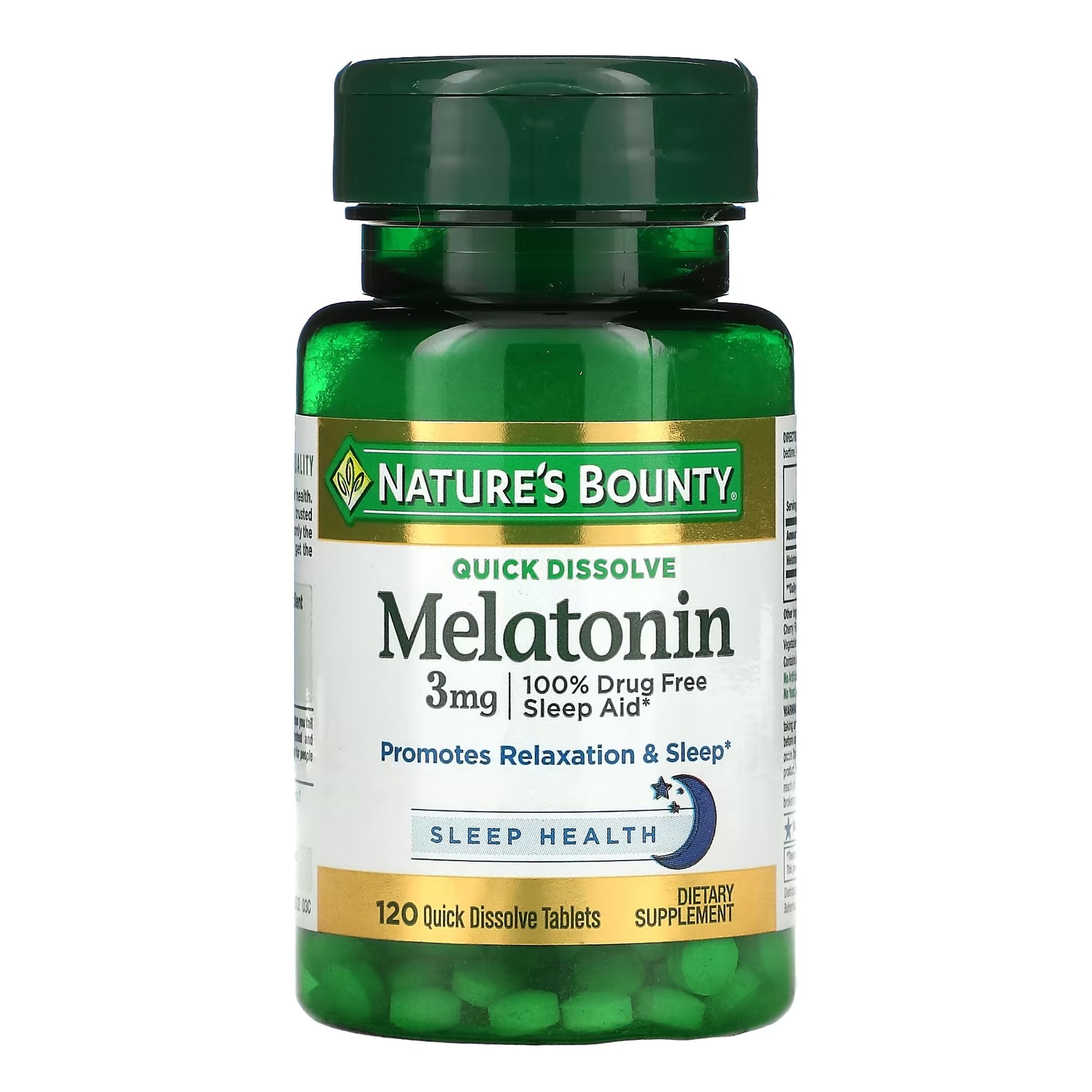 Sleep Aid Nature's Bounty® 120 per Bottle Tablet 3 mg Strength (1 Unit)