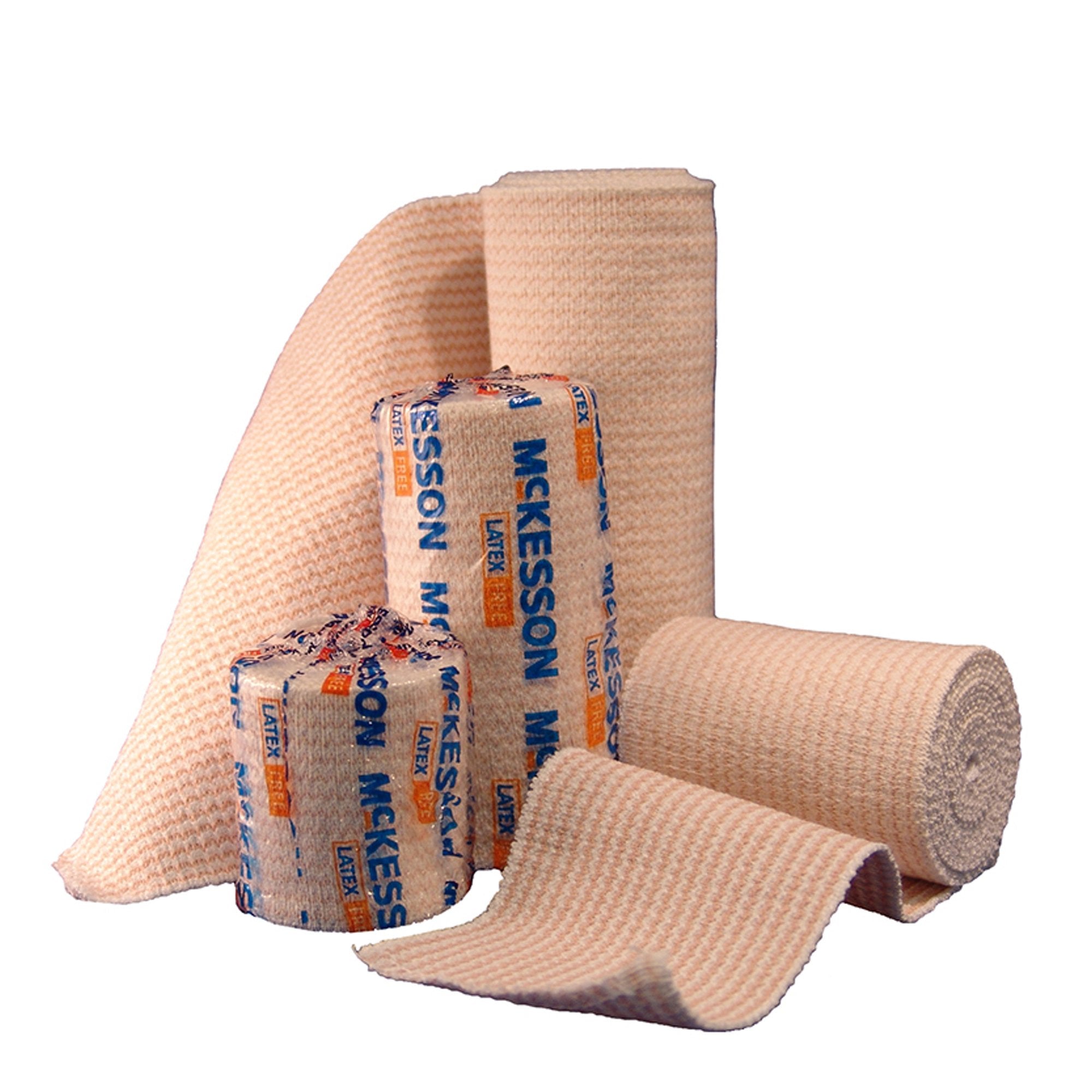 McKesson Elastic Bandage 4"x5yd Hook and Loop Closure - Compression Support