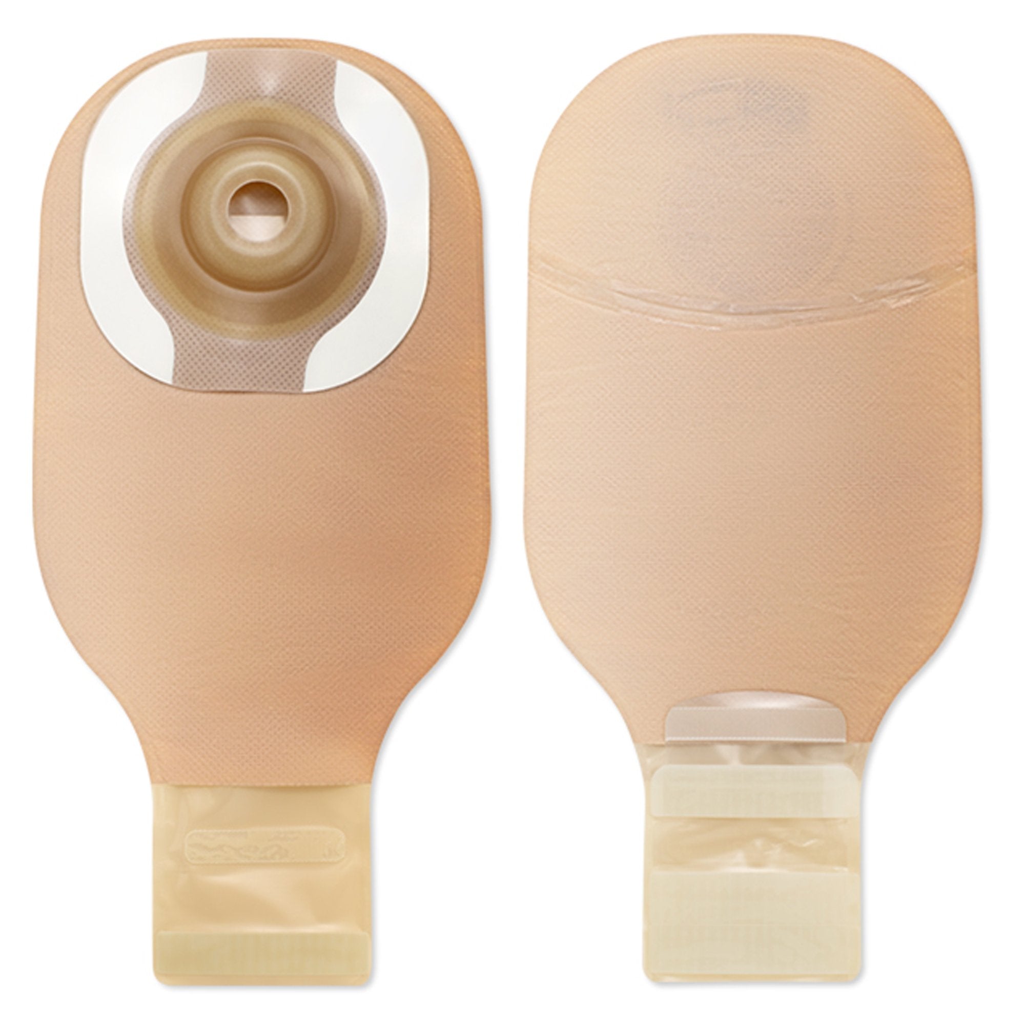 One-Piece Drainable Beige Filtered Ostomy Pouch, 12 Inch Length, 1-1/8 Inch Stoma (5 Units)