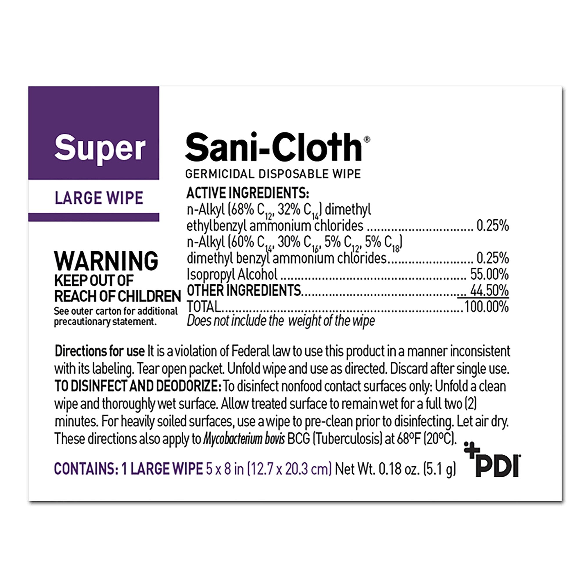 Super Sani-Cloth Disinfectant Wipes - 50ct Individual Packets